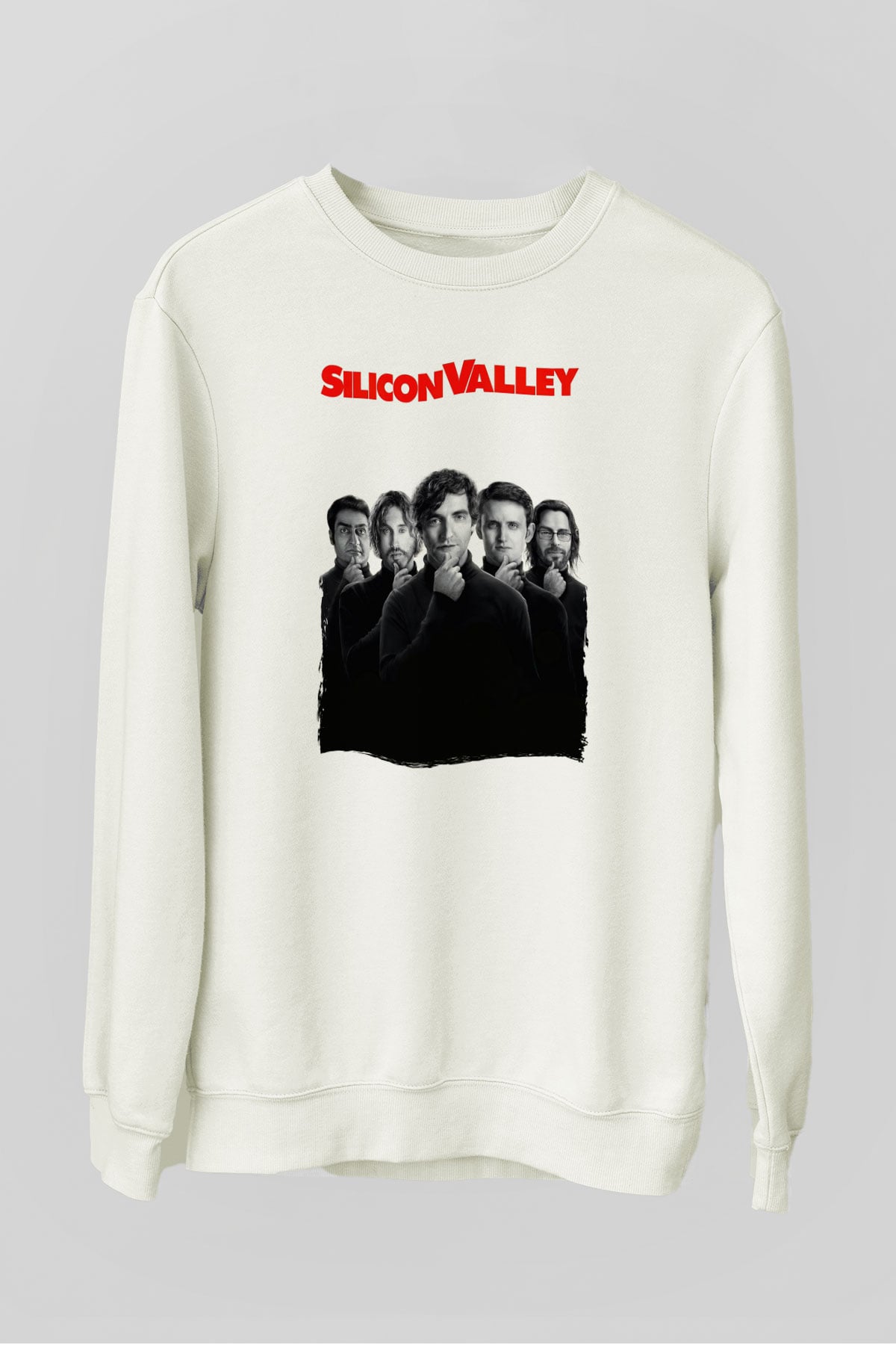 Silicon Valley Beyaz Unisex Sweatshirt