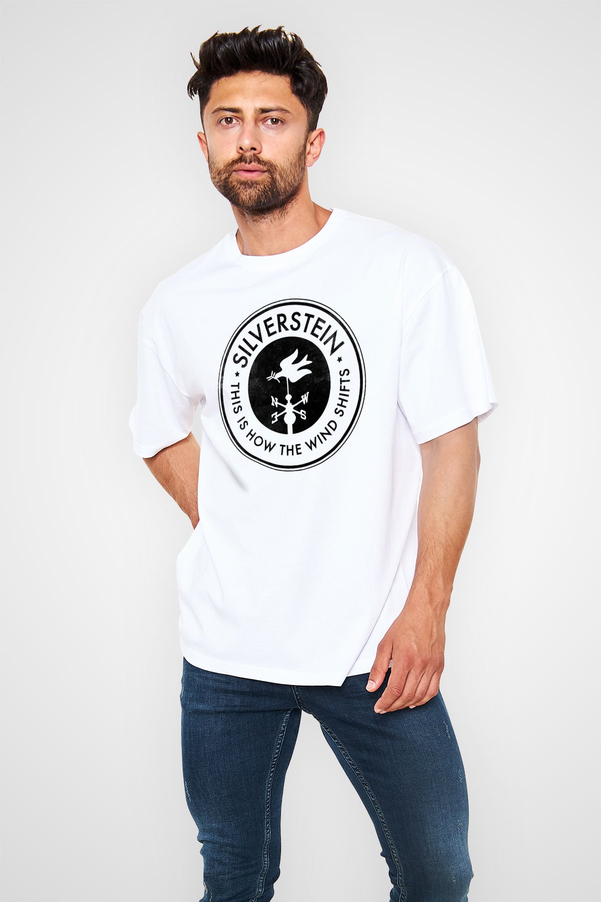 Silverstein Beyaz Unisex Oversize Tişört T-Shirt