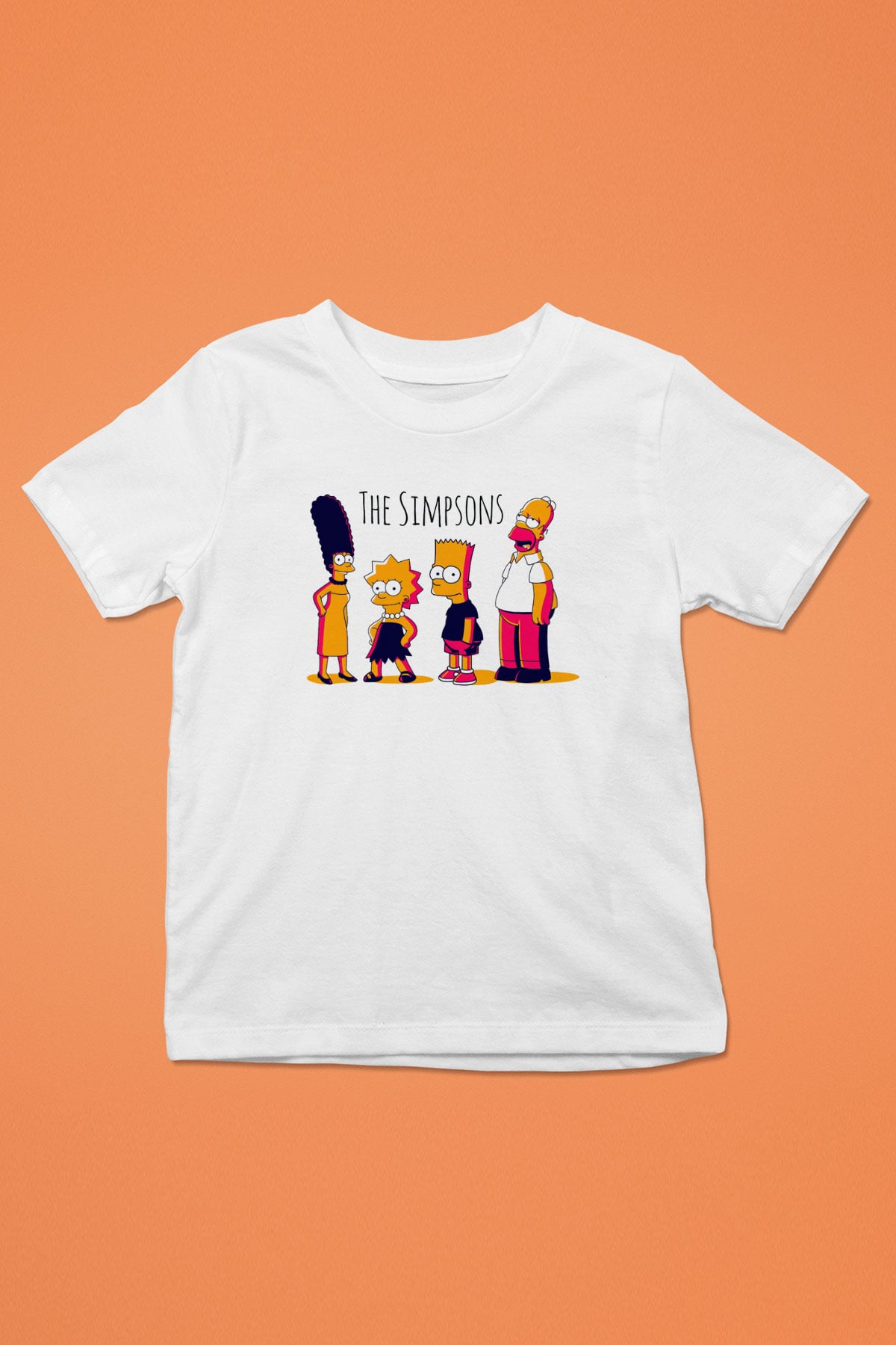Simpsons Beyaz Unisex Çocuk Tişört