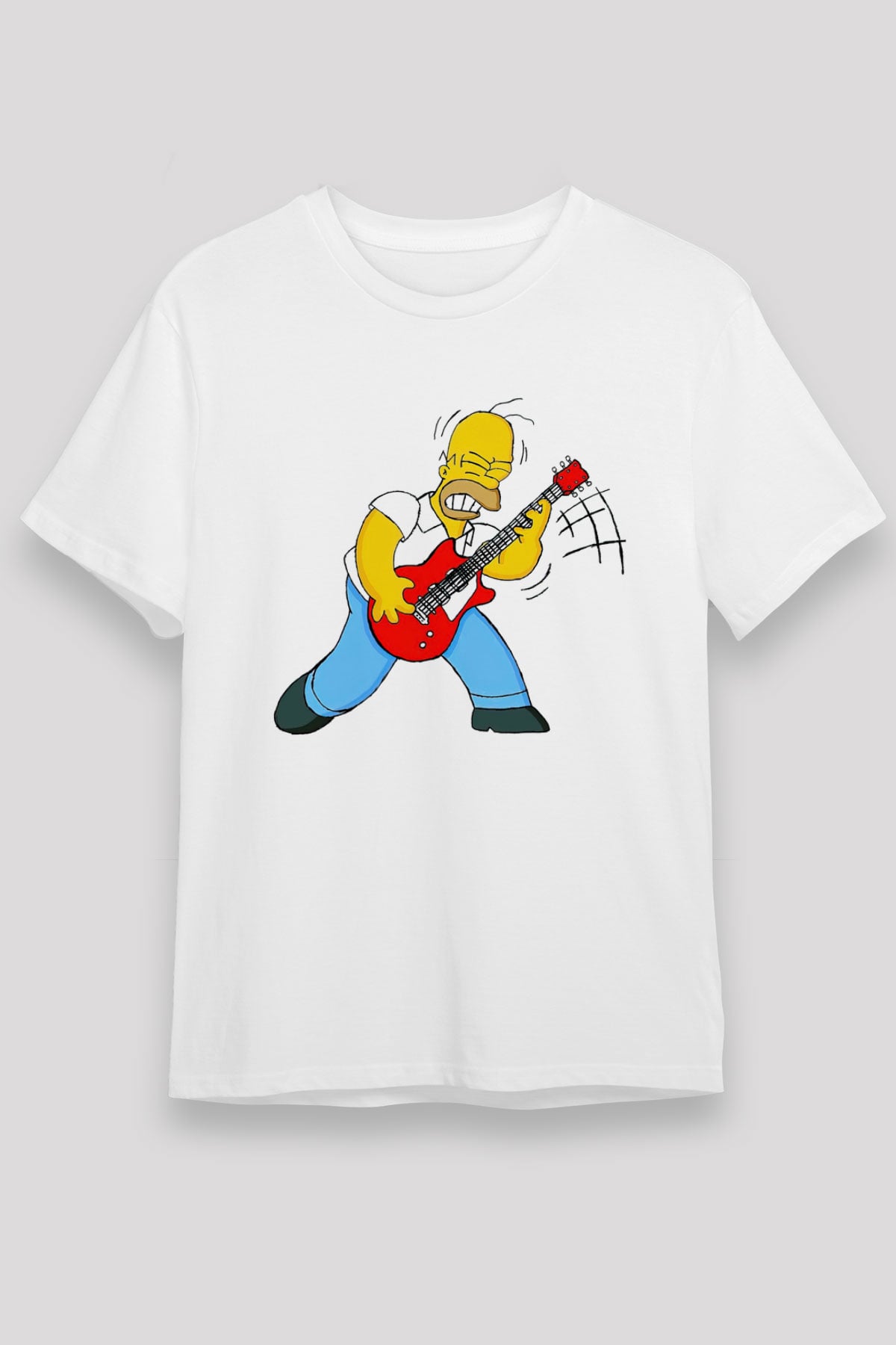 Simpsons Beyaz Unisex Tişört T-Shirt