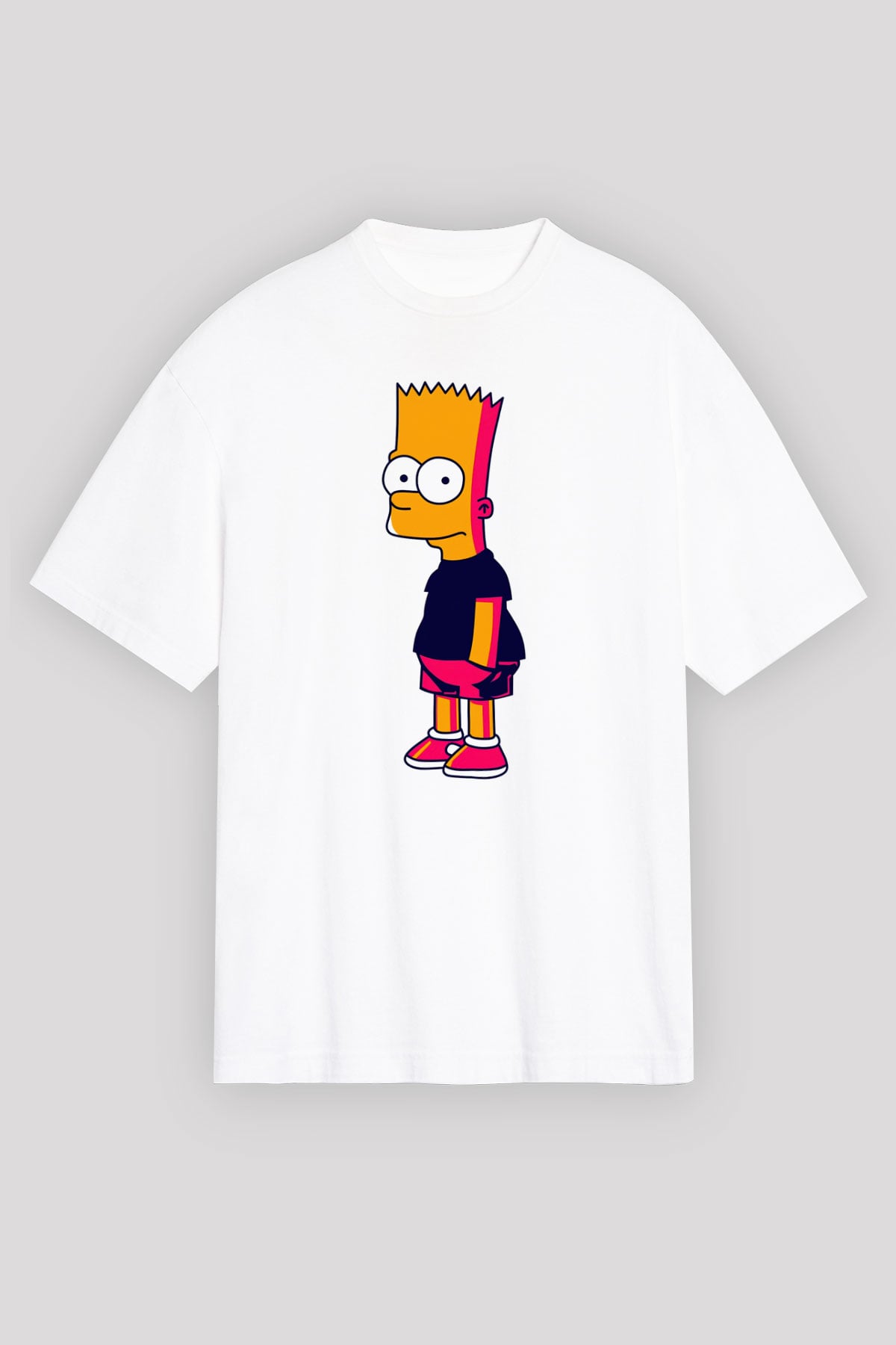 Simpsons Beyaz Oversize Tişört Oversize T-shirt