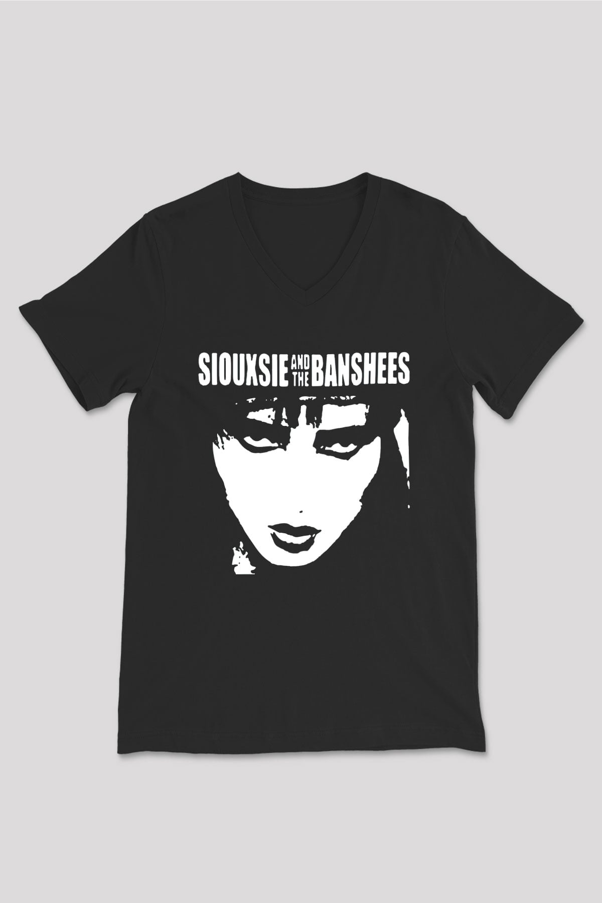 Siouxsie and the Banshees Siyah Unisex V Yaka Tişört T-Shirt