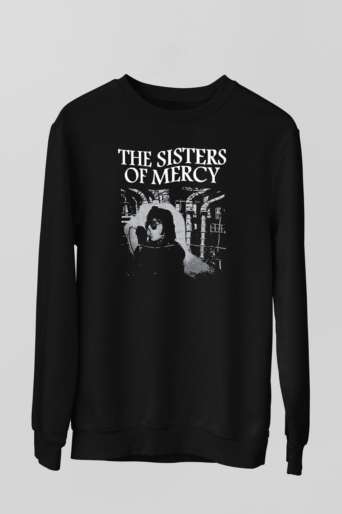 Sisters Of Mercy Baskılı Unisex Siyah Sweatshirt