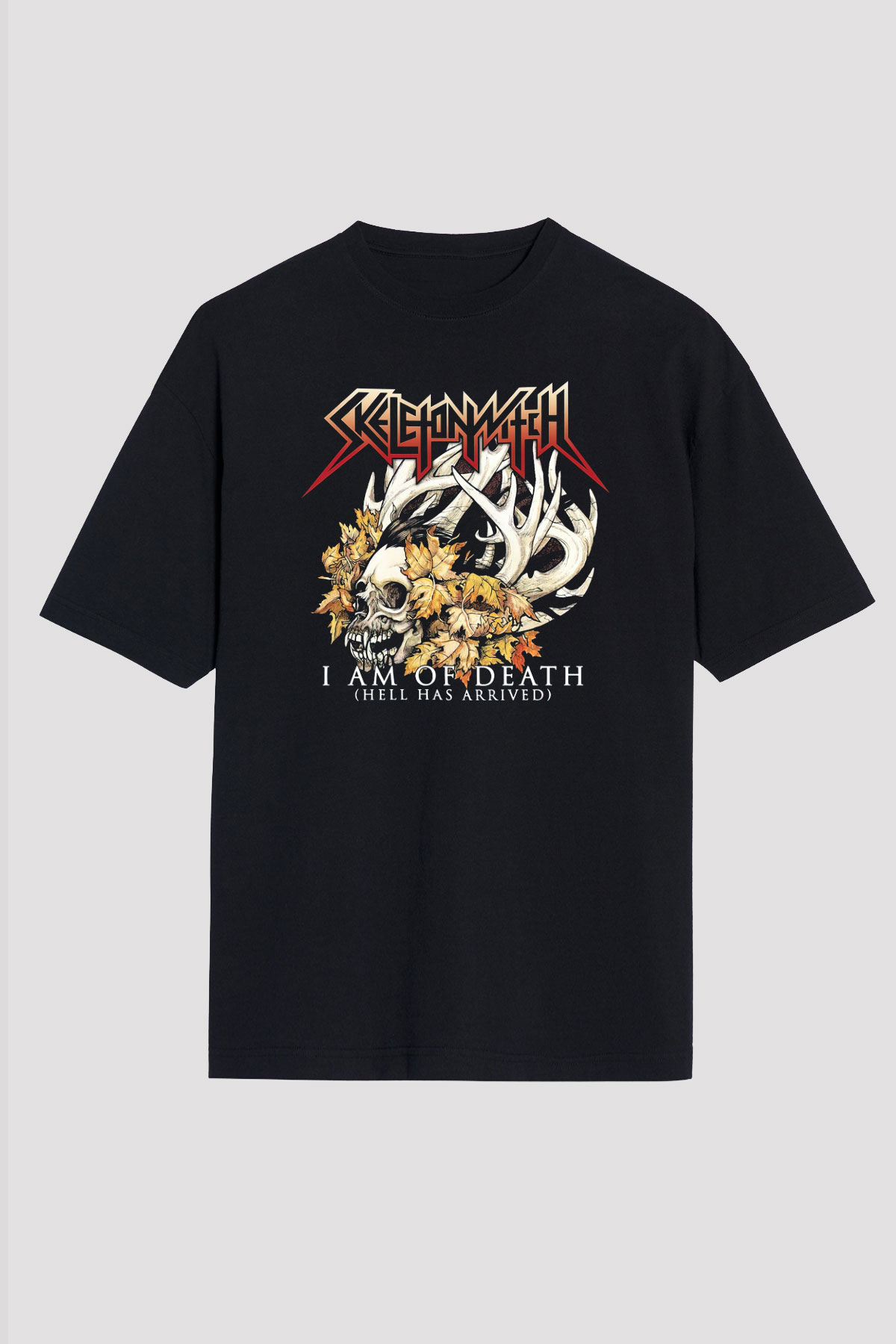Skeletonwitch Siyah Unisex Oversize Tişört T-Shirt