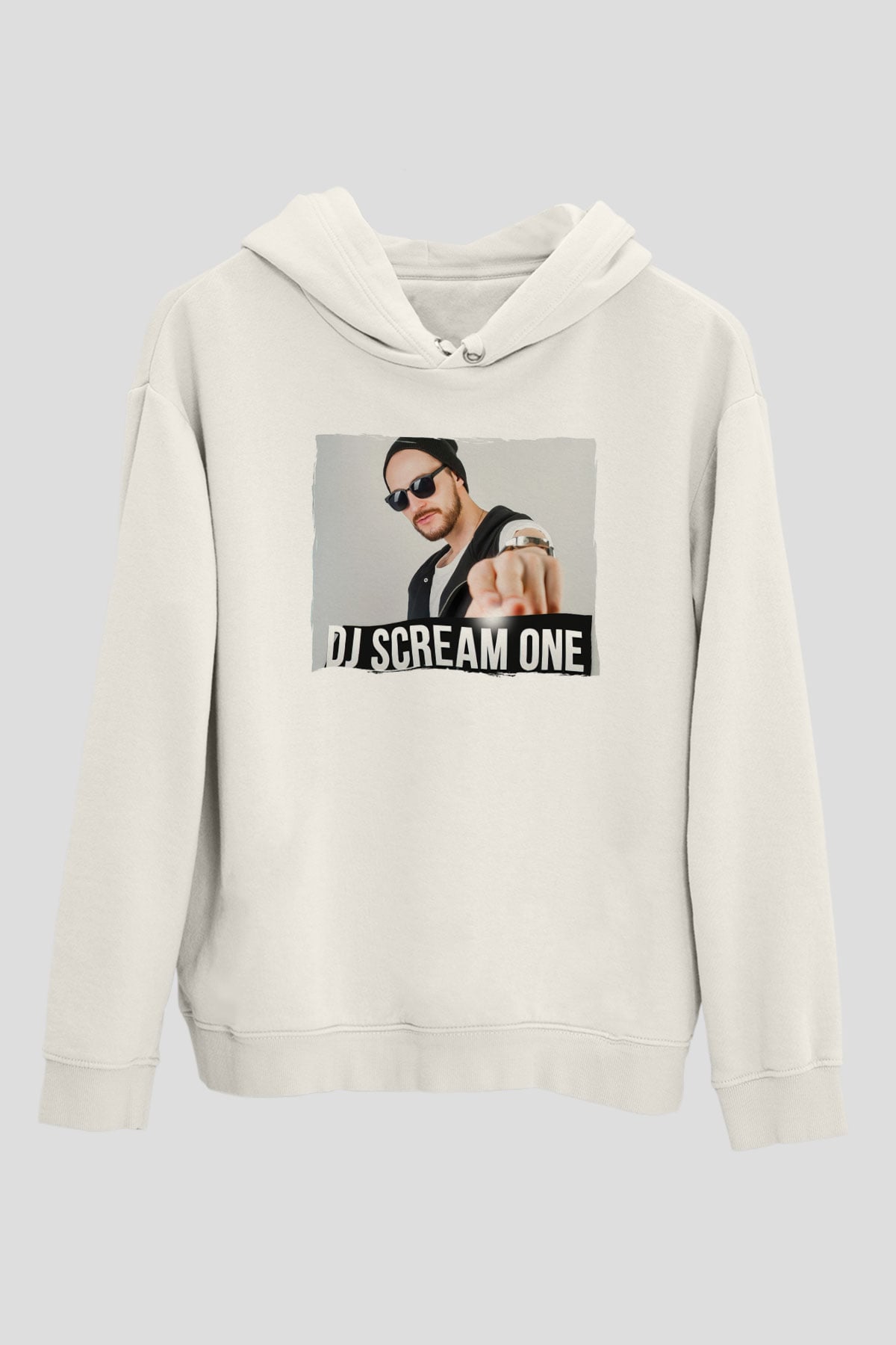 Skream Beyaz Unisex Kapüşonlu Sweatshirt