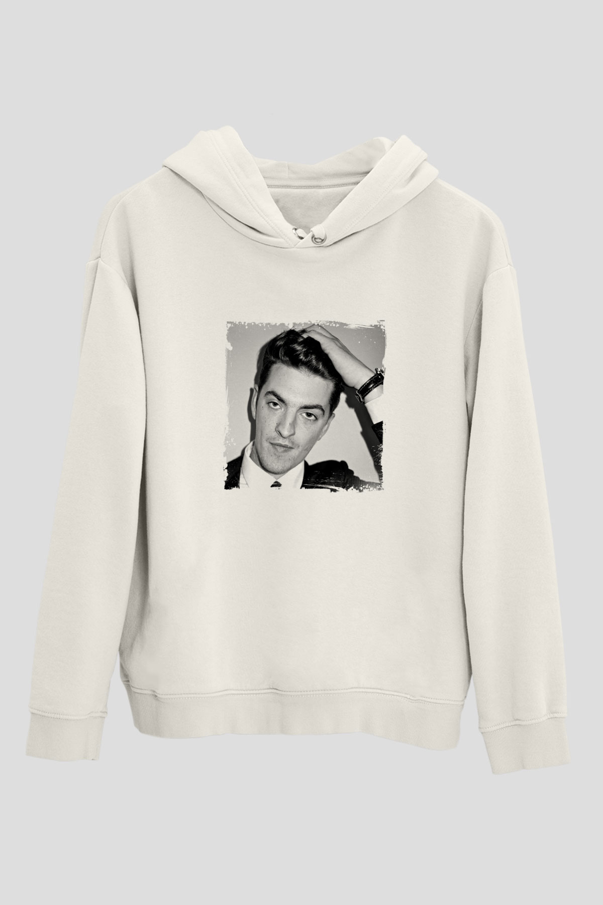 SkreamBaskılı Beyaz Hoodie