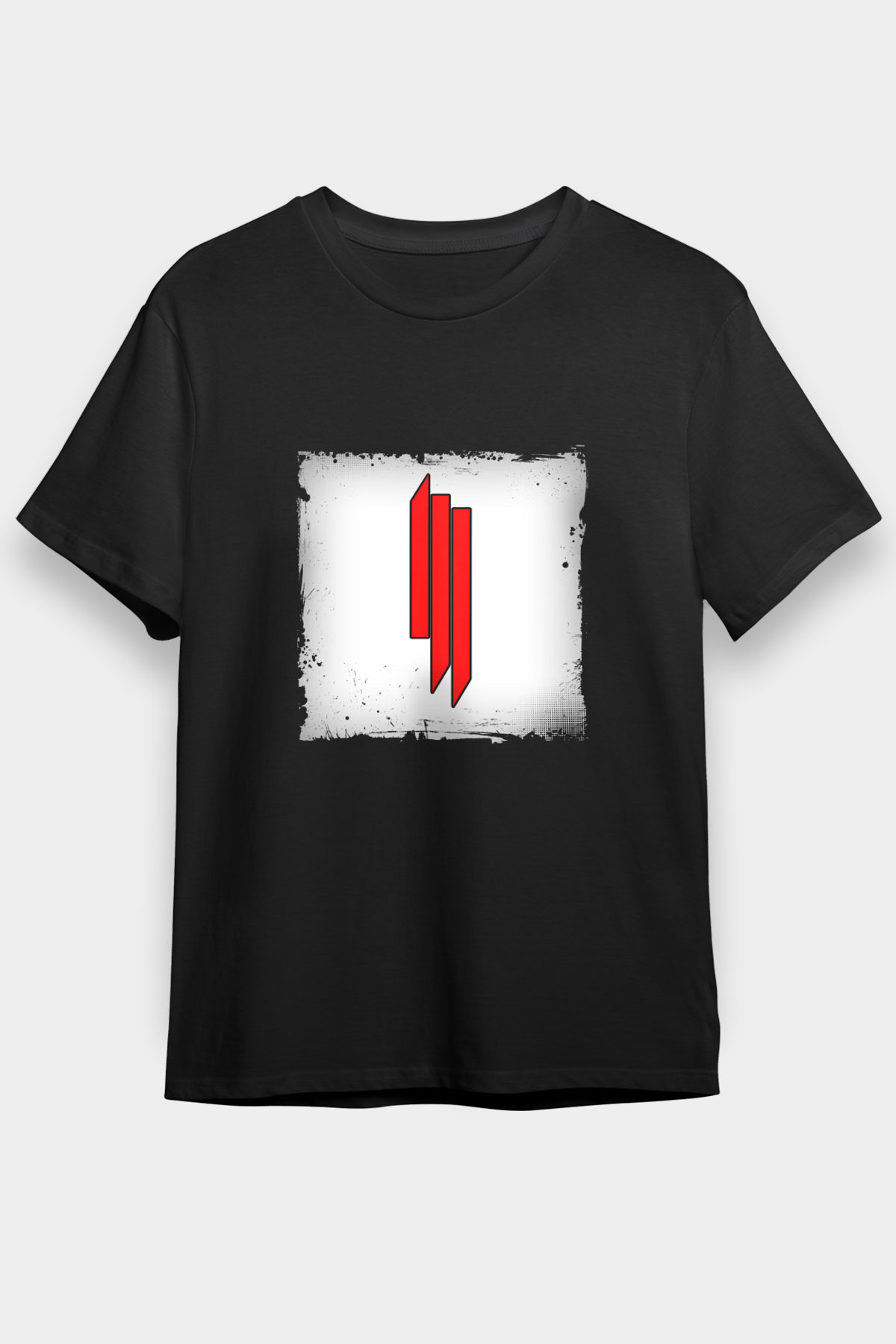Skrillex Baskılı Unisex Siyah Tişört