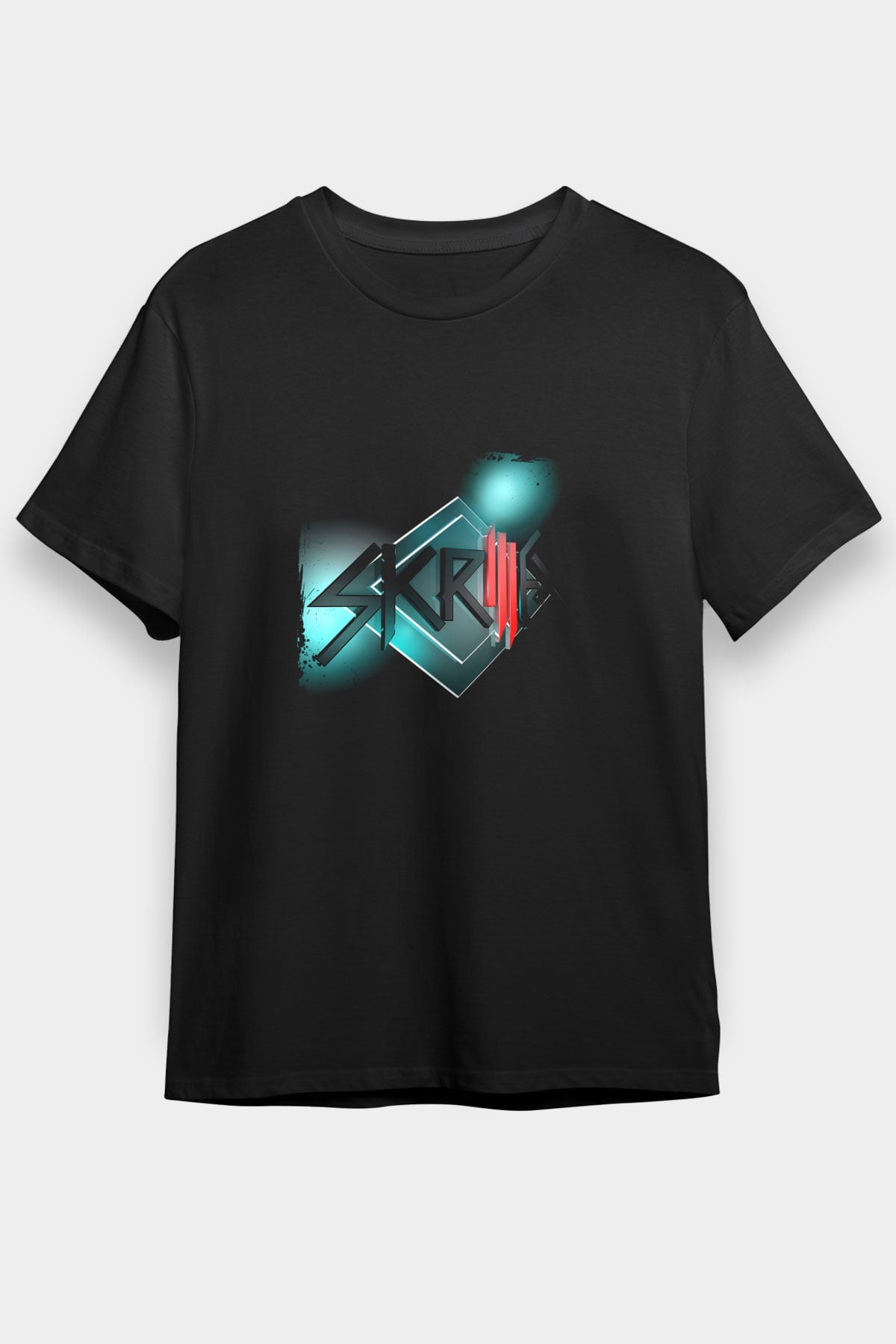 Skrillex Baskılı Unisex Siyah Tişört