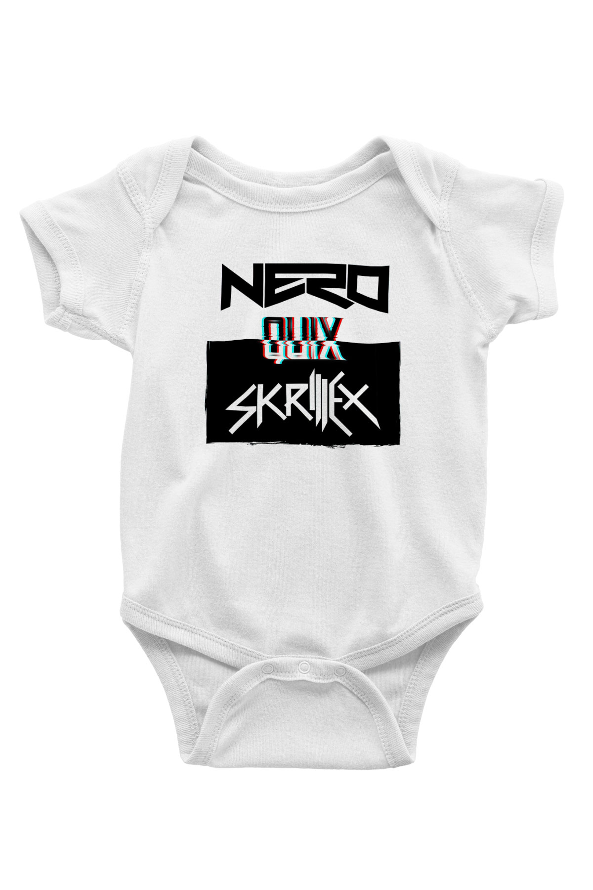 Skrillex Beyaz Bebek Body - Zıbın
