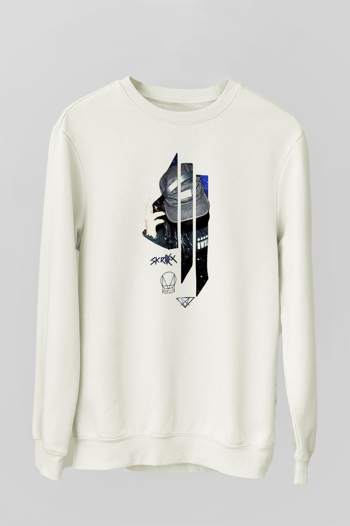 Skrillex Beyaz Unisex Sweatshirt