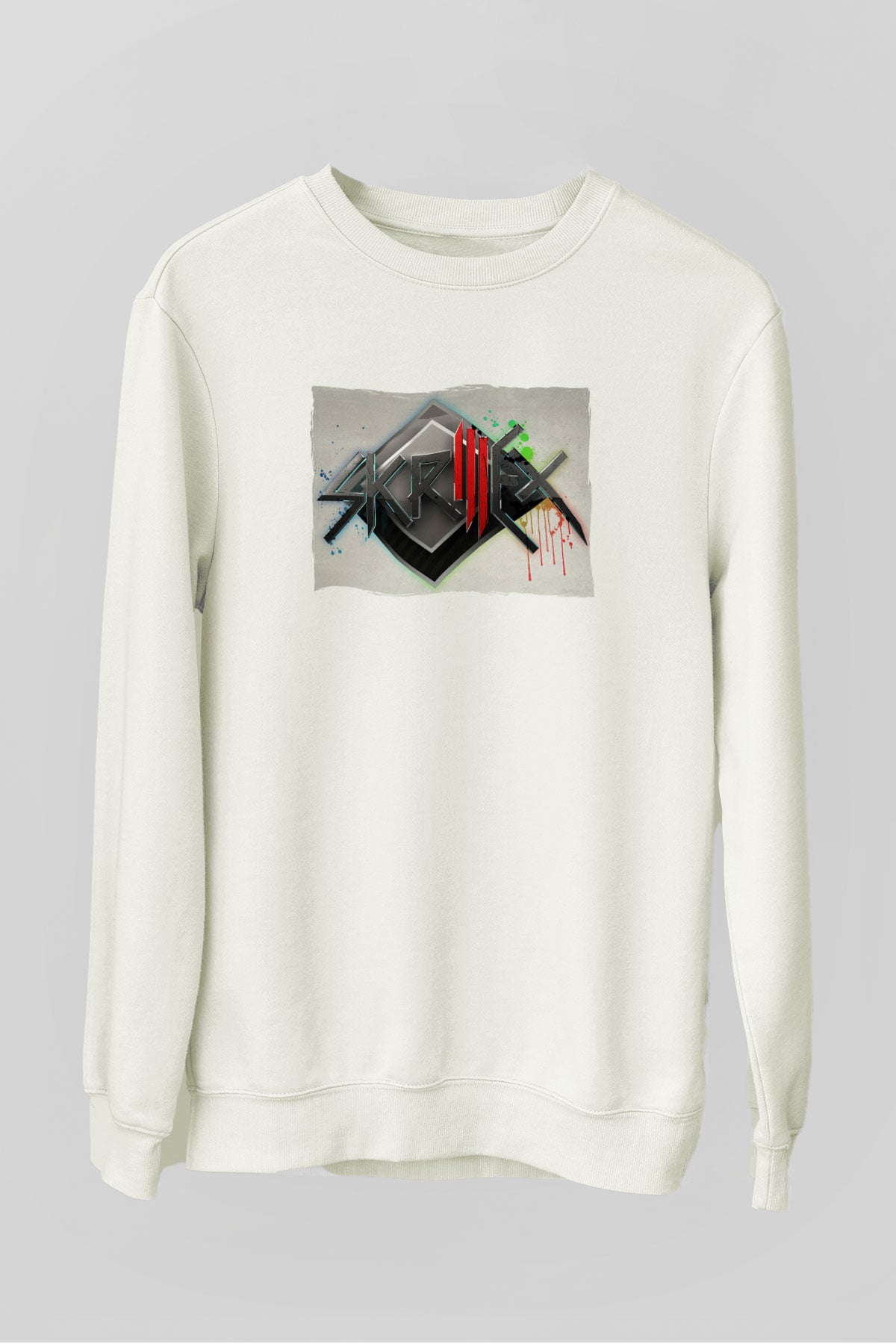 Skrillex Beyaz Unisex Sweatshirt