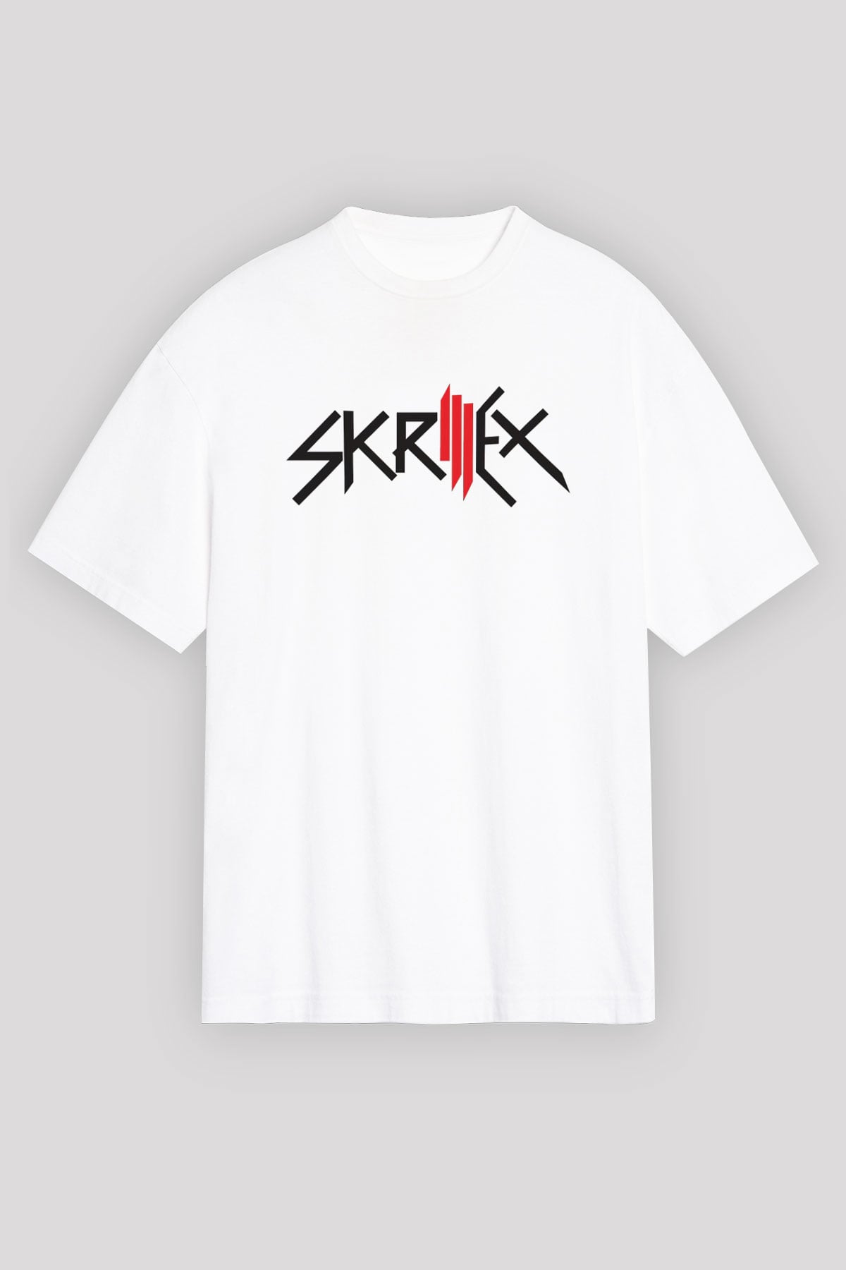 Skrillex Beyaz Oversize Tişört Oversize T-shirt - TişörtFabrikası