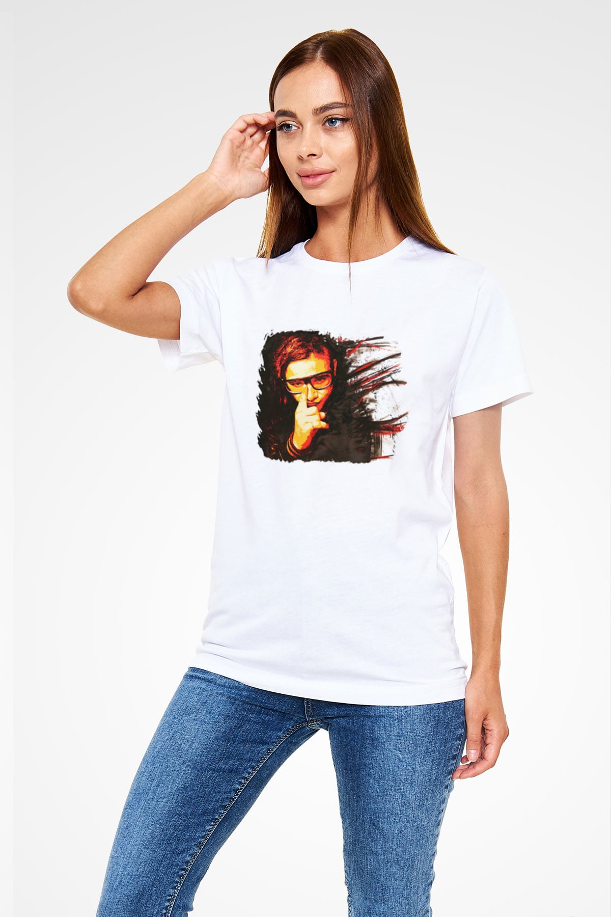 Skrillex Beyaz Unisex Tişört T-Shirt - TişörtFabrikası