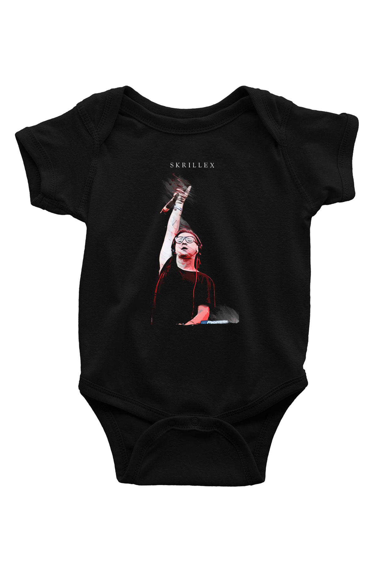Skrillex Siyah Bebek Body - Zıbın