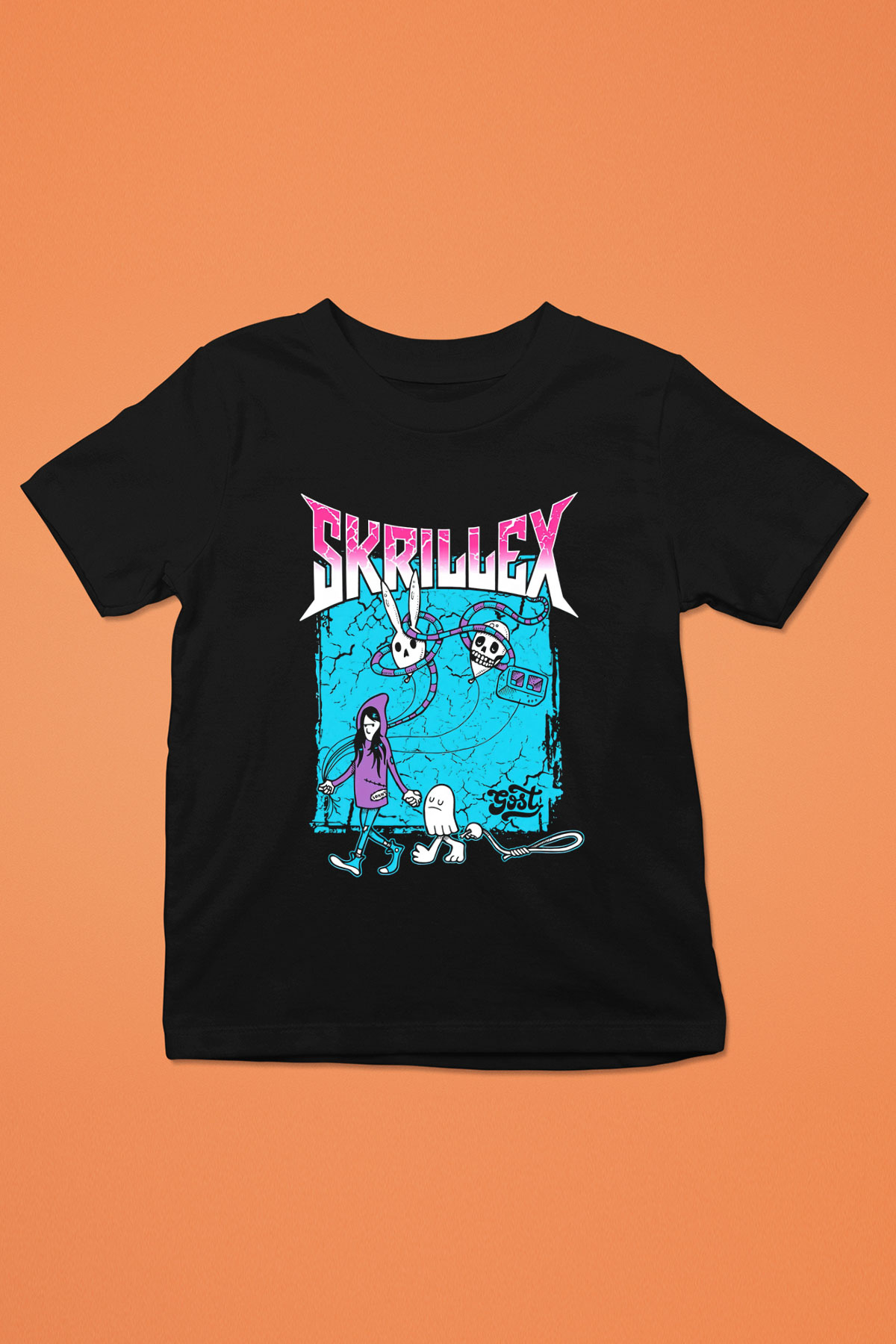 Skrillex Siyah Unisex Çocuk Tişört