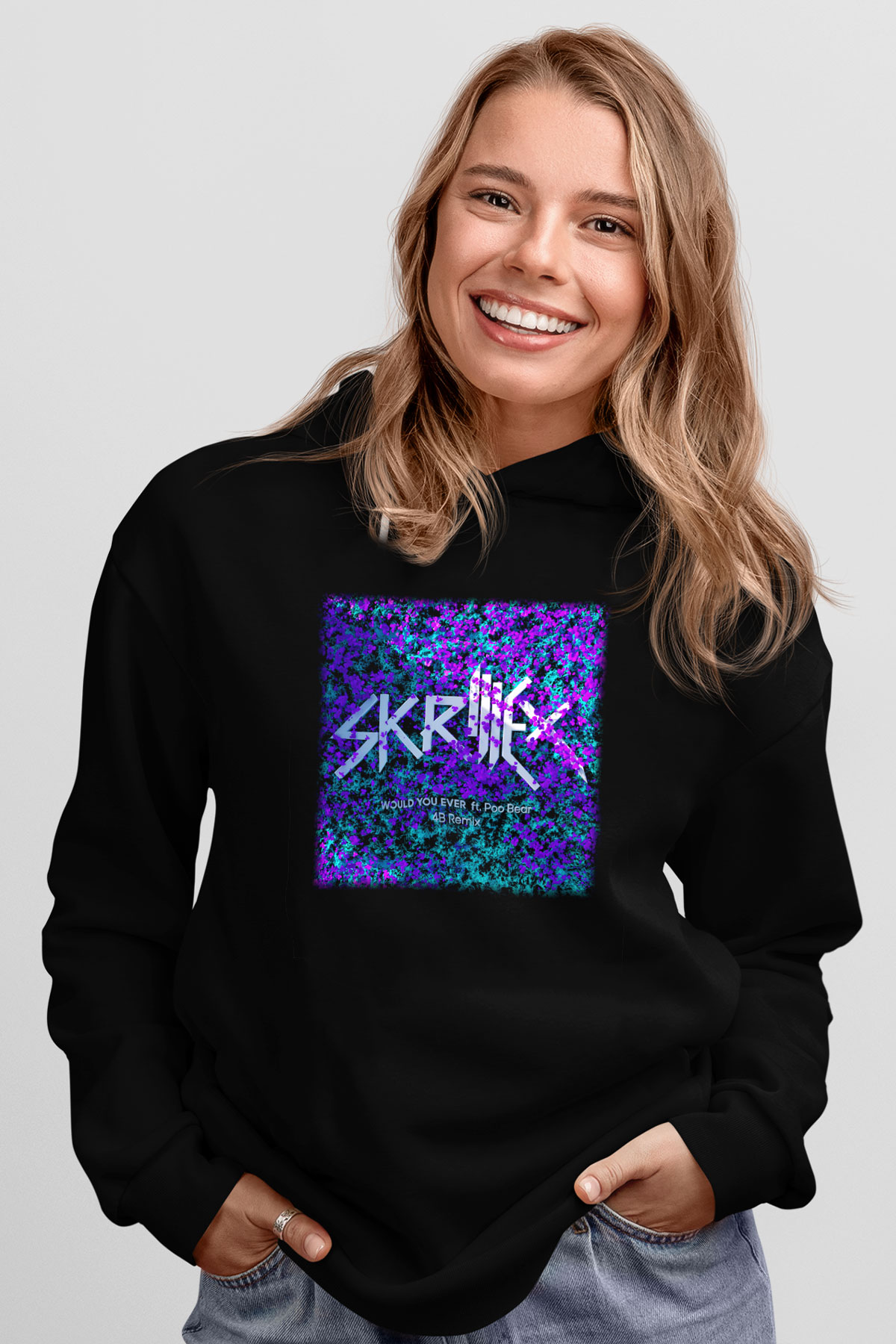 Skrillex Siyah Unisex Hoodie