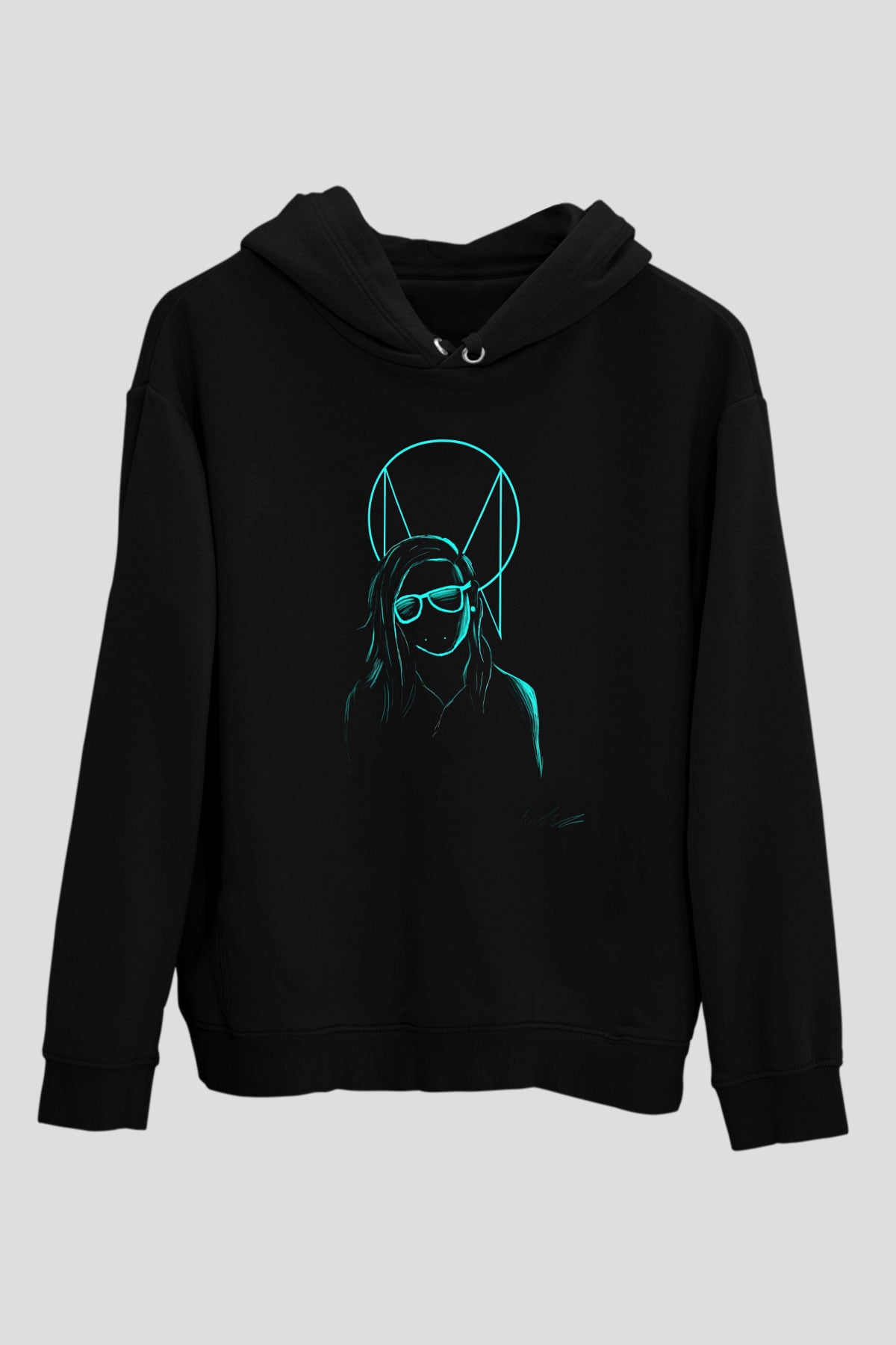 Skrillex Siyah Unisex Kapüşonlu Sweatshirt