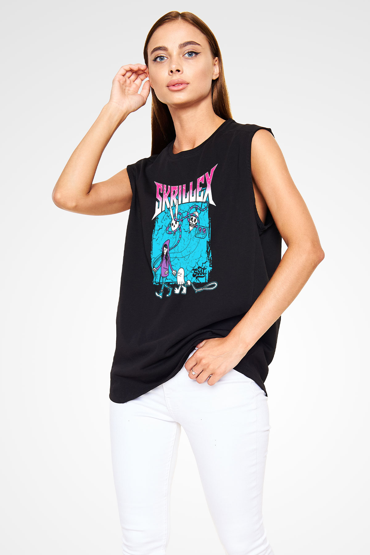 Skrillex Siyah Unisex Kolsuz Tişört