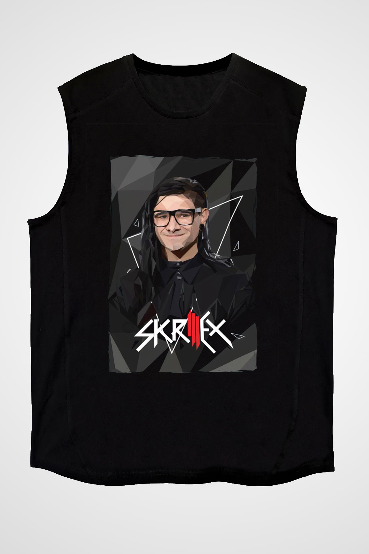 Skrillex Siyah Unisex Kolsuz Tişört