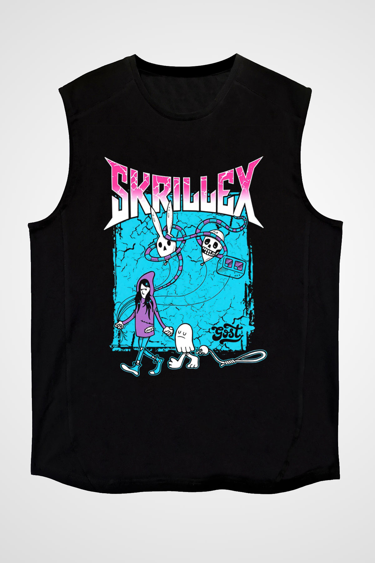 Skrillex Siyah Unisex Kolsuz Tişört