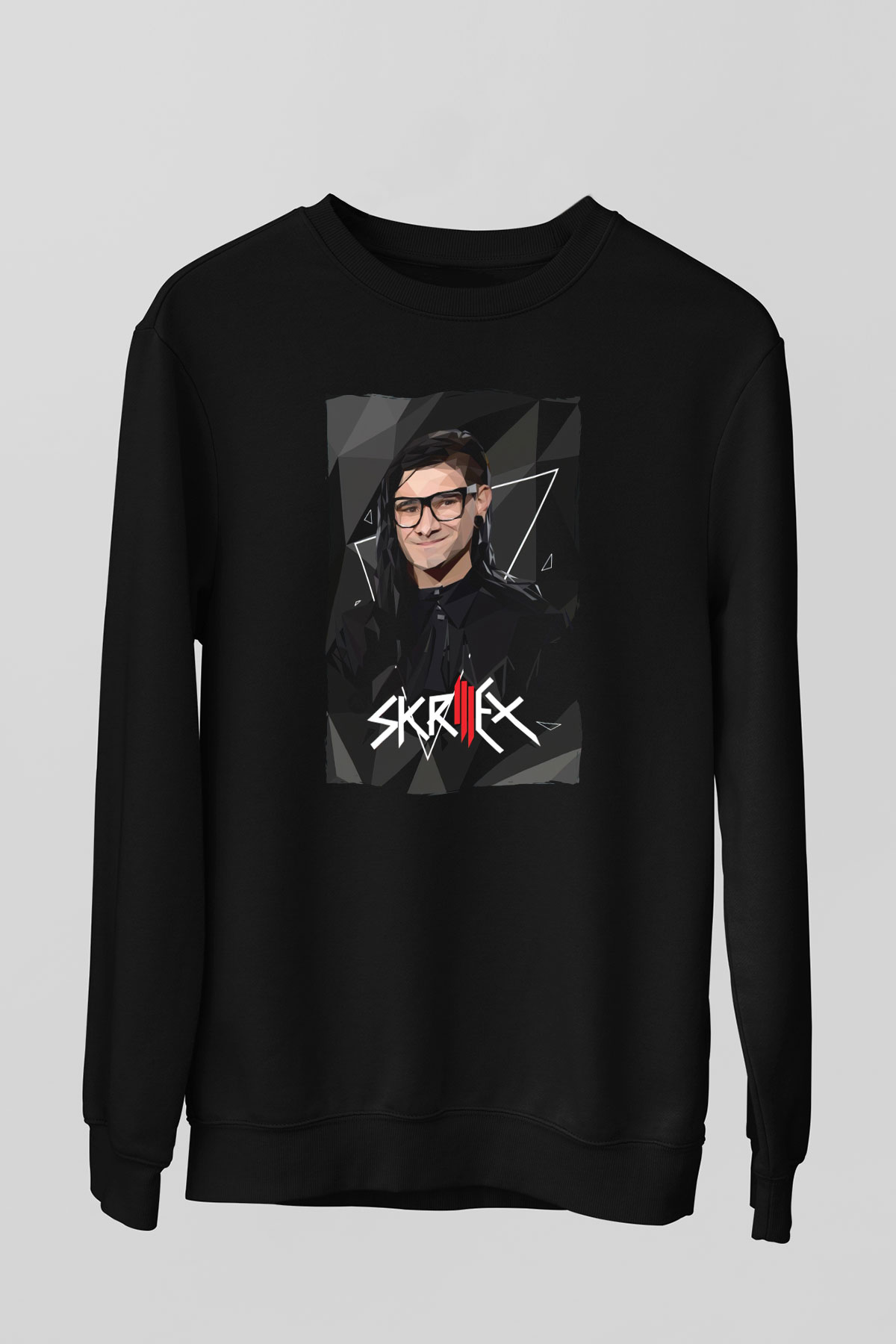 Skrillex Siyah Unisex Sweatshirt