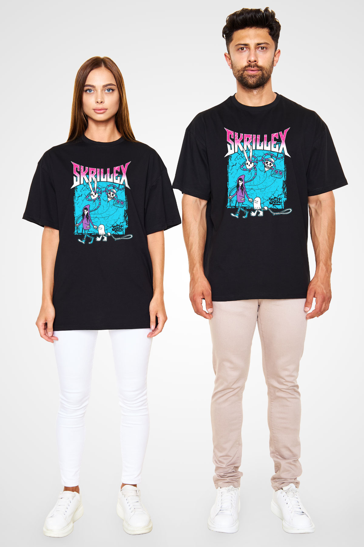 Skrillex Siyah Oversize Tişört Oversize T-shirt - TişörtFabrikası