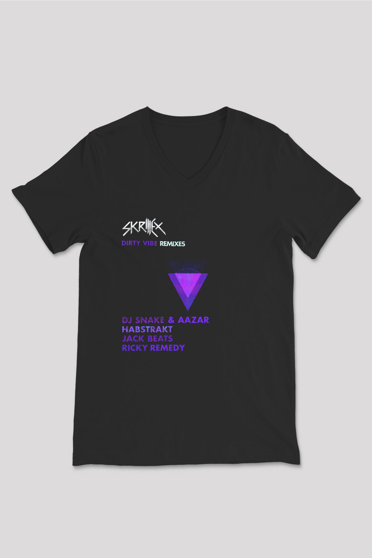 Skrillex Siyah Unisex V Yaka Tişört