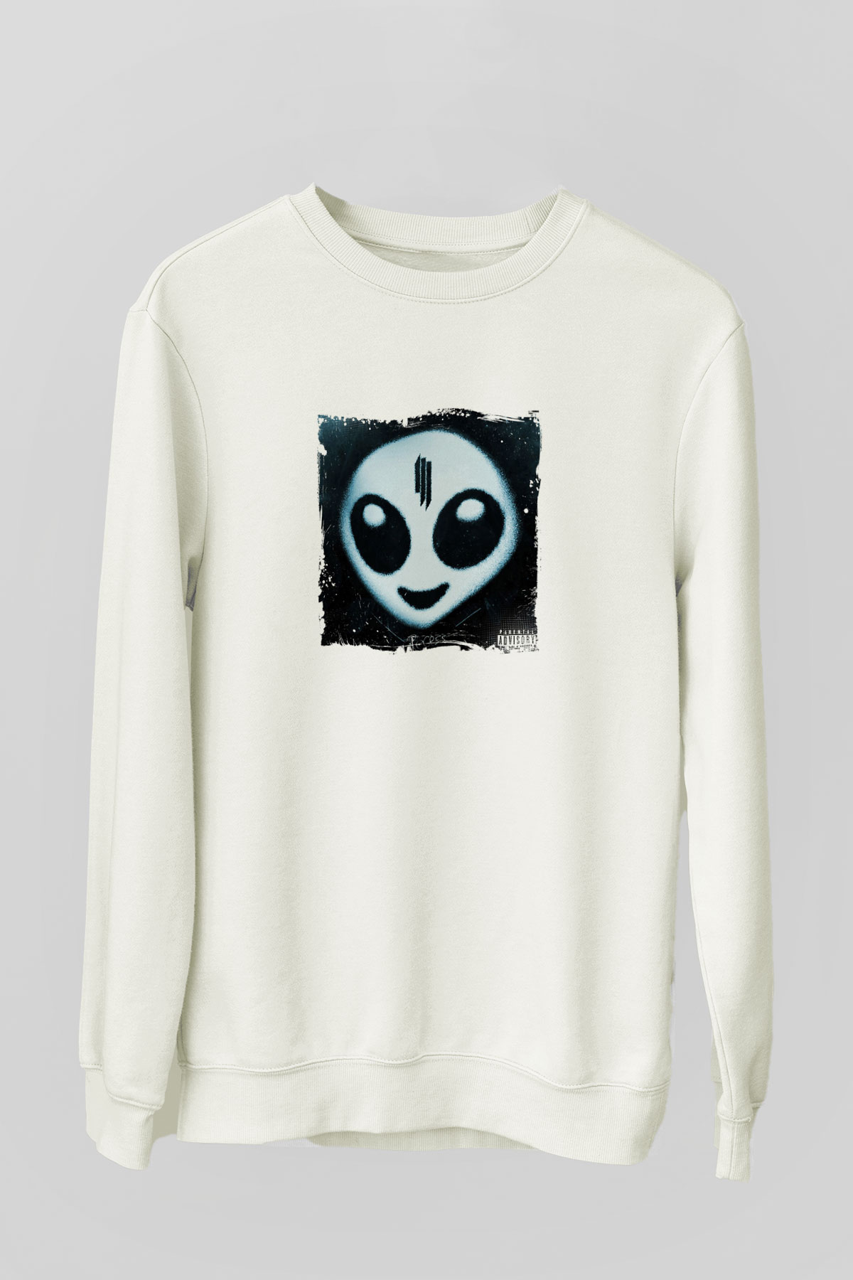 SkrillexBaskılı Beyaz Sweatshirt