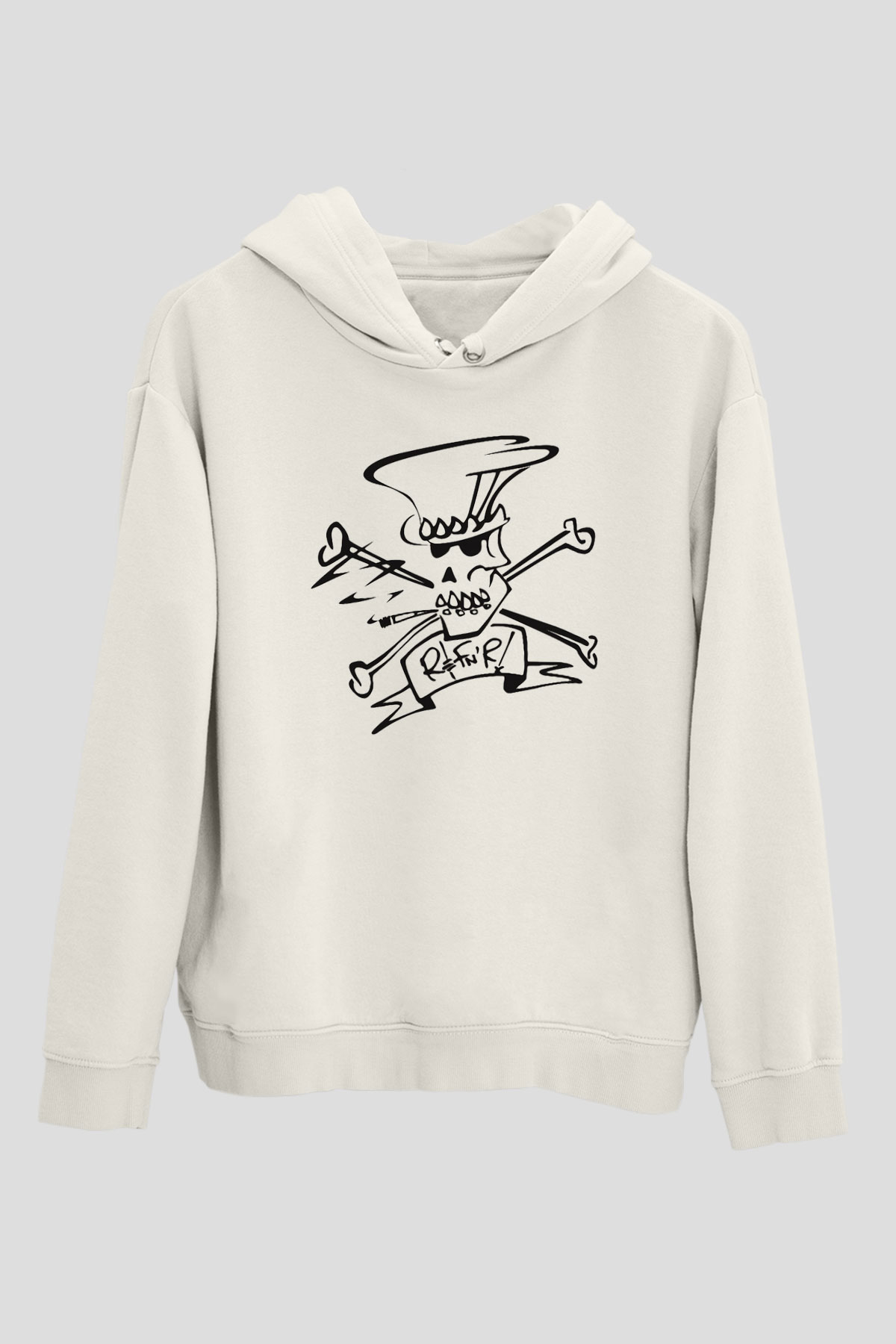 Slash Beyaz Unisex Hoodie
