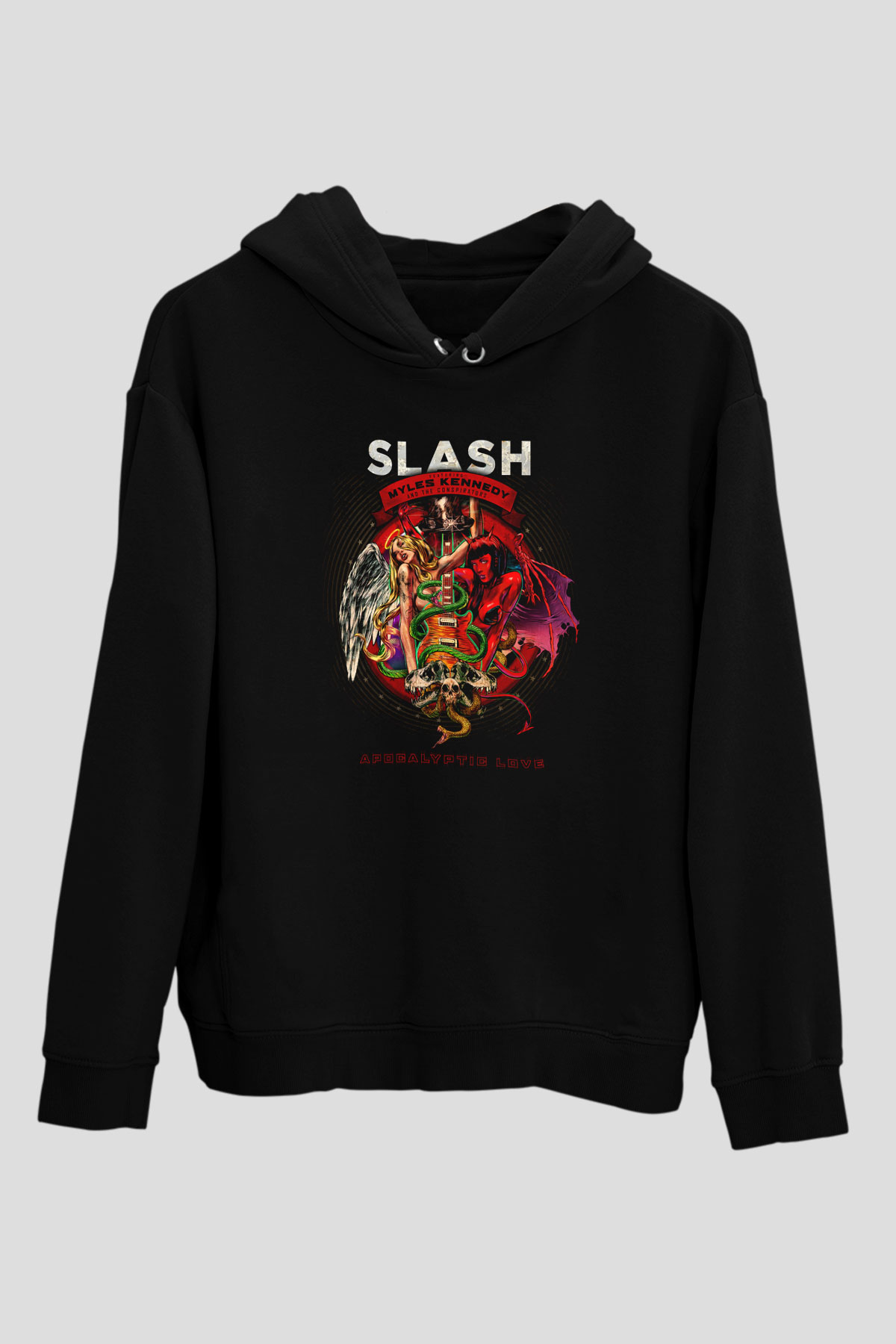 Slash Siyah Unisex Kapşonlu Sweatshirt