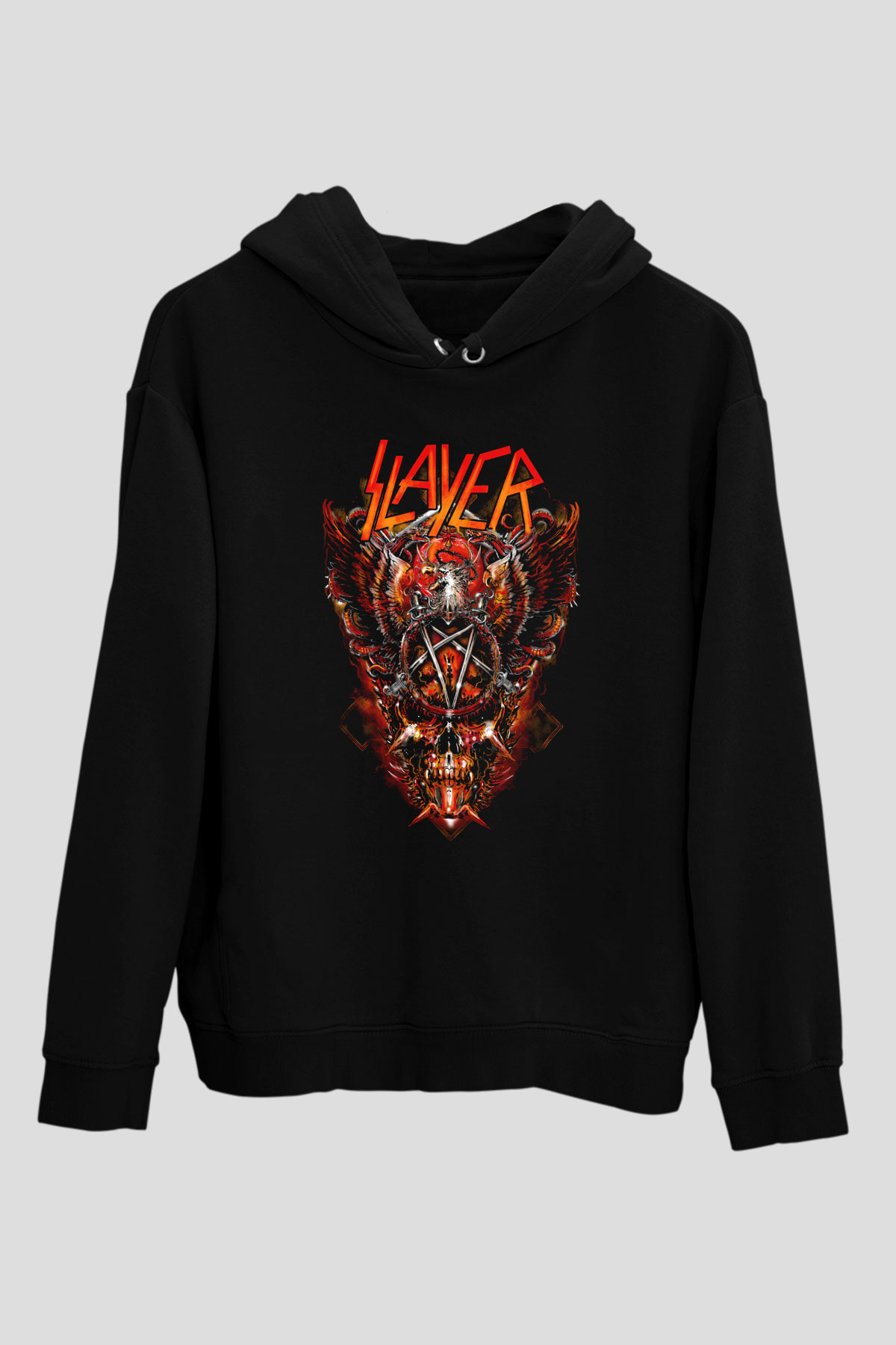 Slayer Siyah Unisex Kapşonlu Sweatshirt