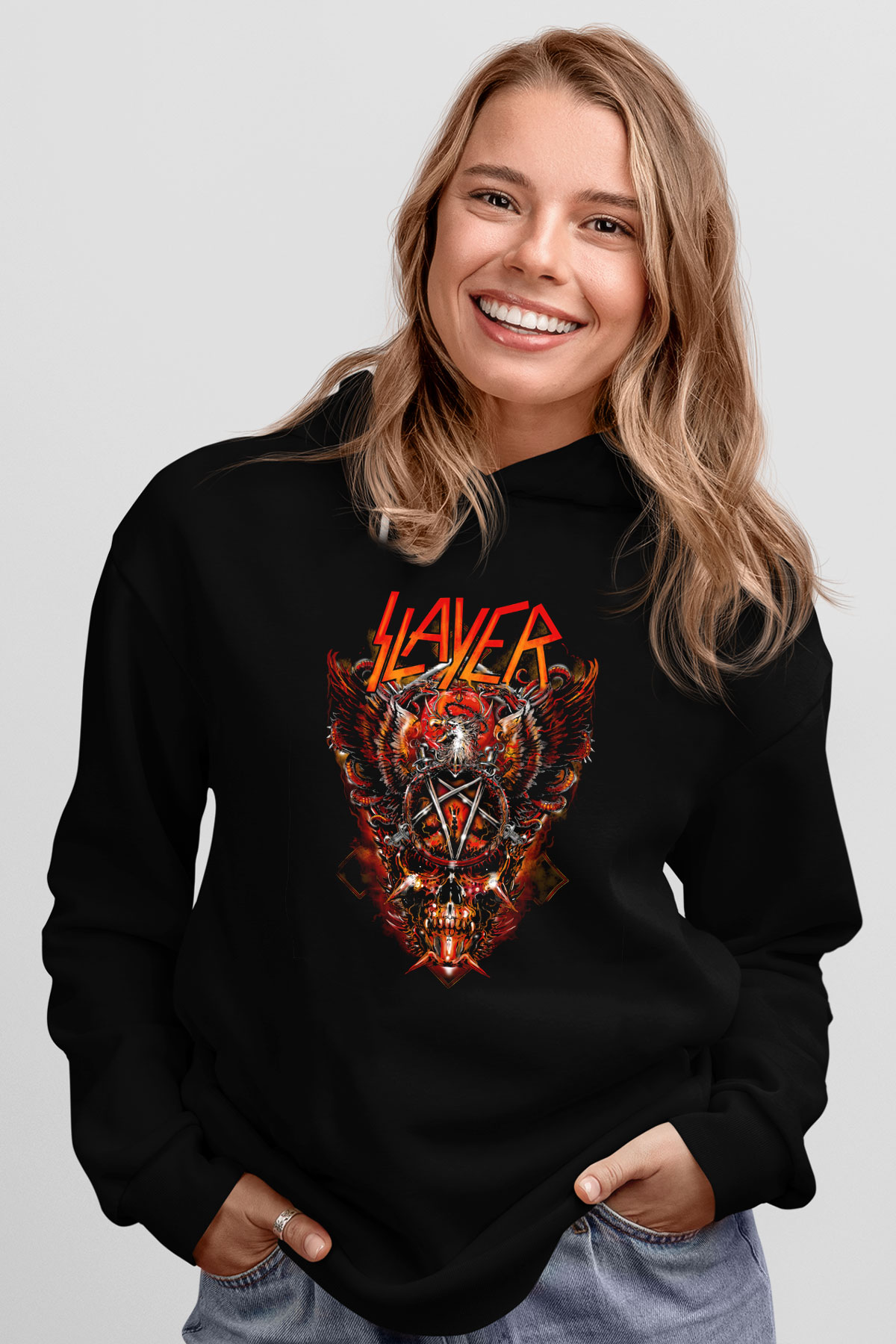 Slayer Siyah Unisex Kapşonlu Sweatshirt