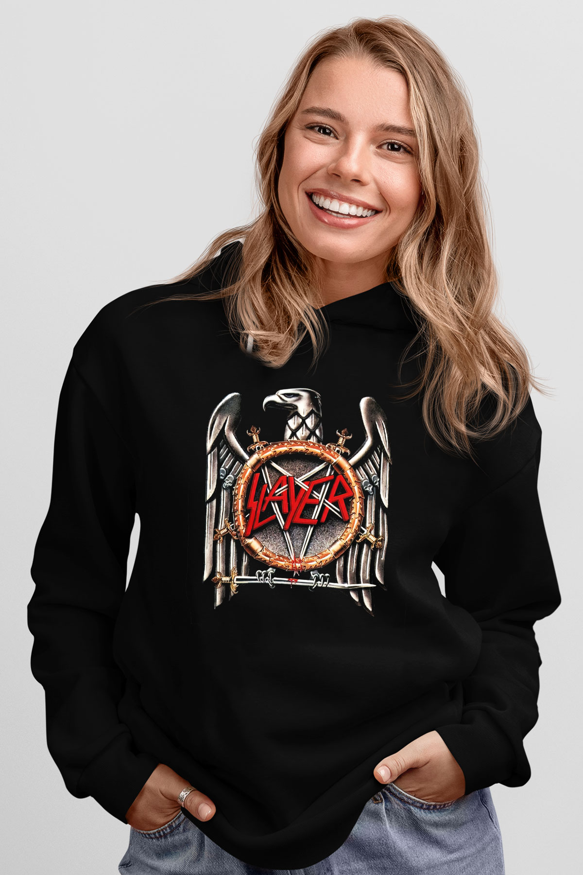 Slayer Siyah Unisex Kapşonlu Sweatshirt