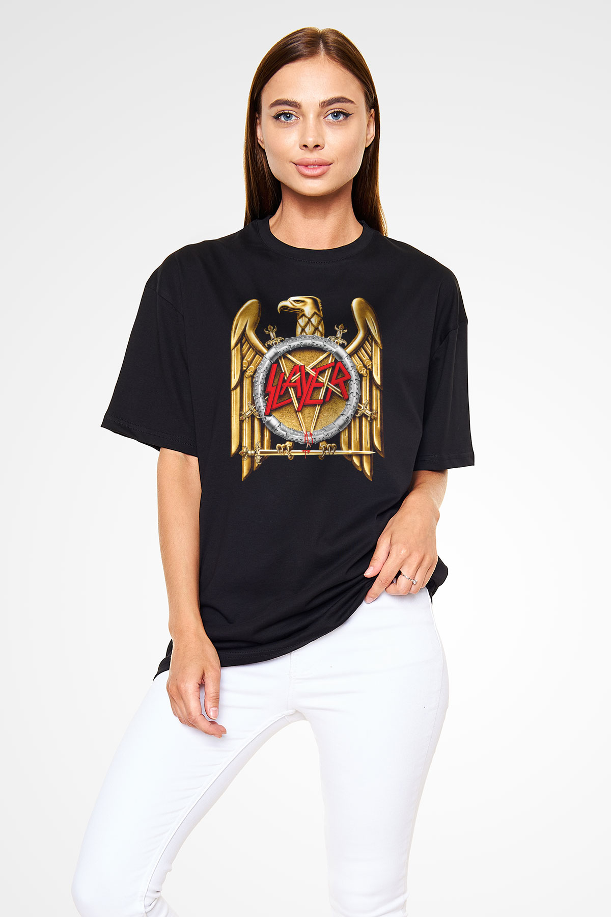 Slayer Siyah Unisex Oversize Tişört T-Shirt