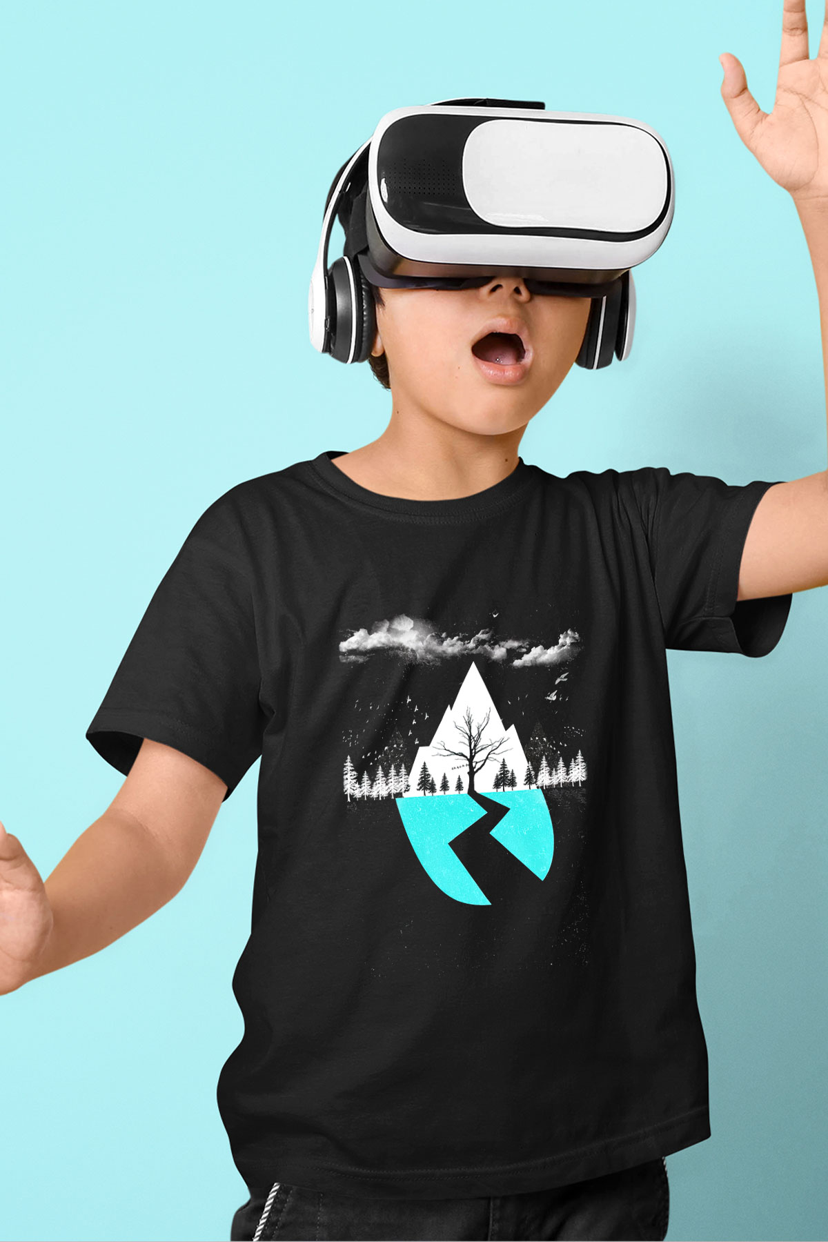 Sleeping with Sirens Baskılı Siyah Unisex Çocuk Tişört
