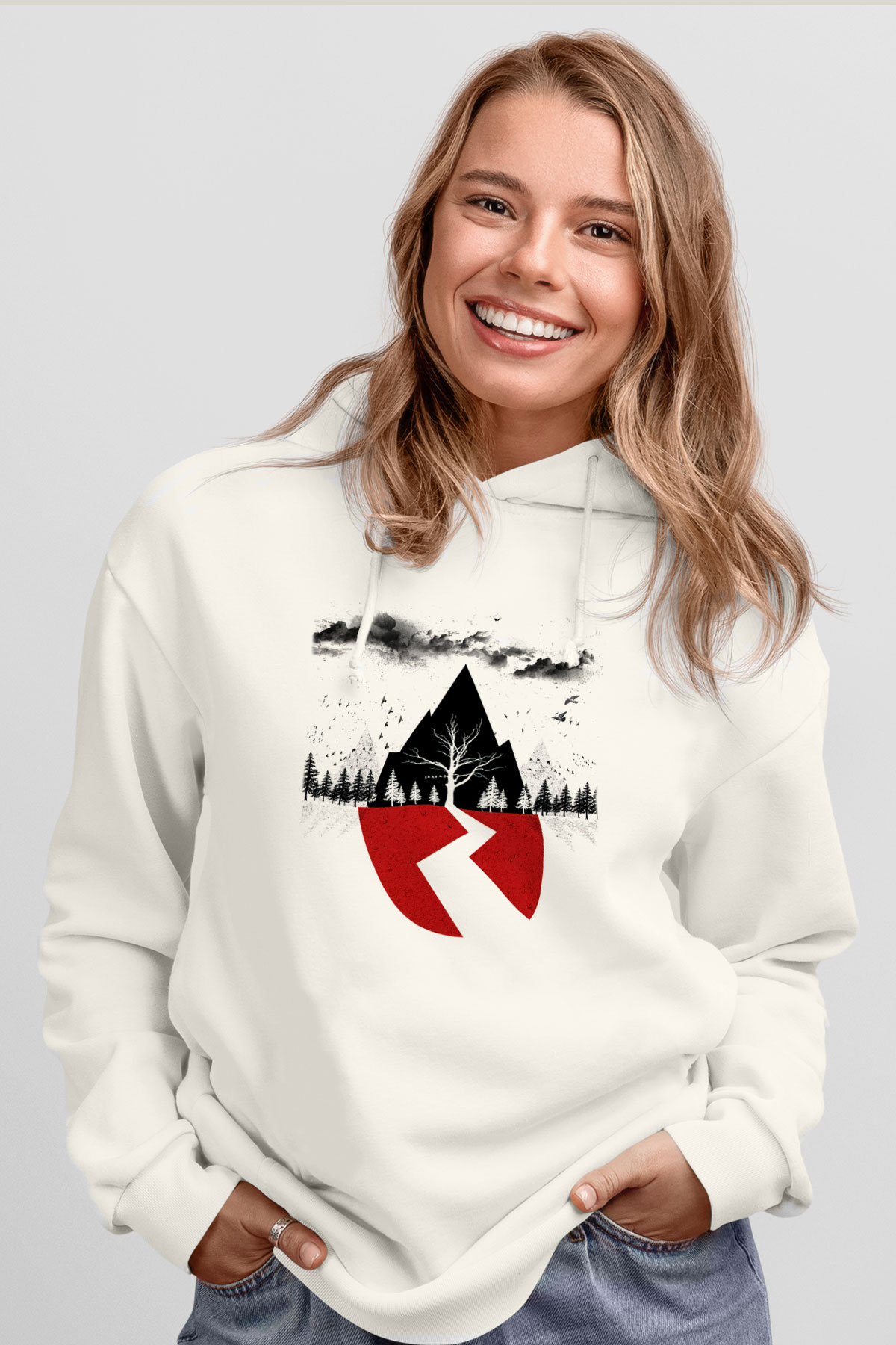 Sleeping with Sirens Beyaz Unisex Hoodie