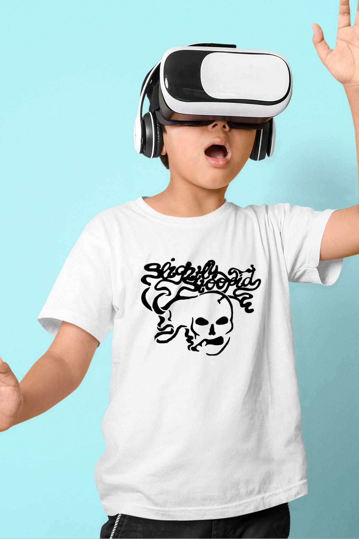 Slightly Stoopid Beyaz Unisex-Fabrikası Çocuk Tişört