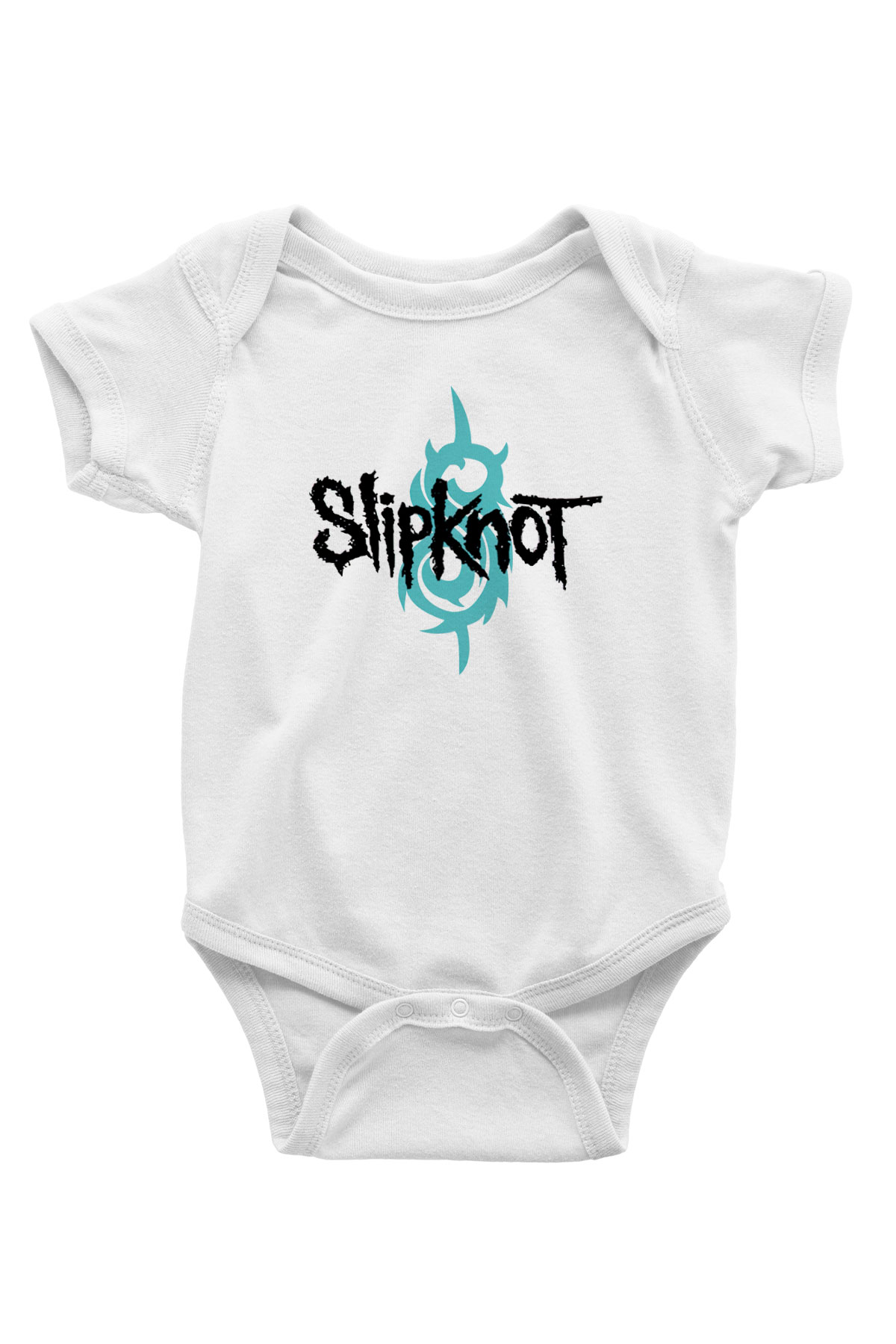 Slipknot Baskılı Beyaz Unisex Bebek Body - Zıbın