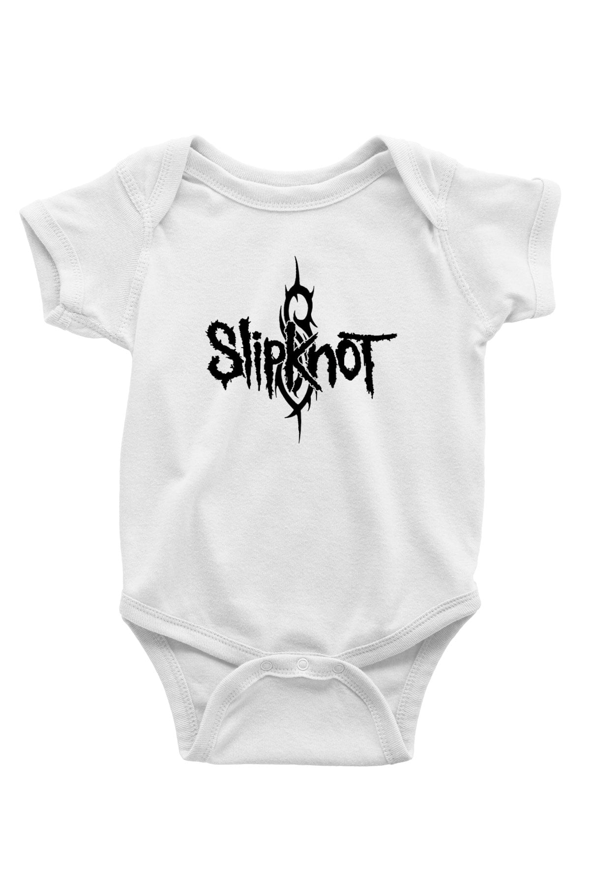 Slipknot Baskılı Beyaz Unisex Bebek Body - Zıbın