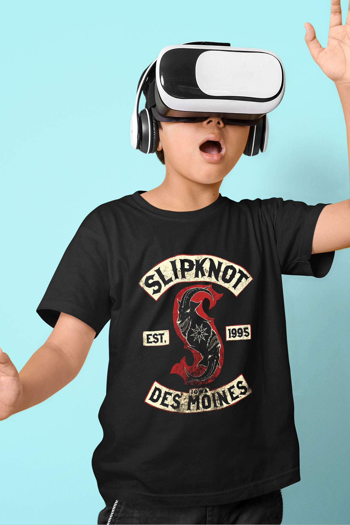 Slipknot Baskılı Siyah Unisex Çocuk Tişört
