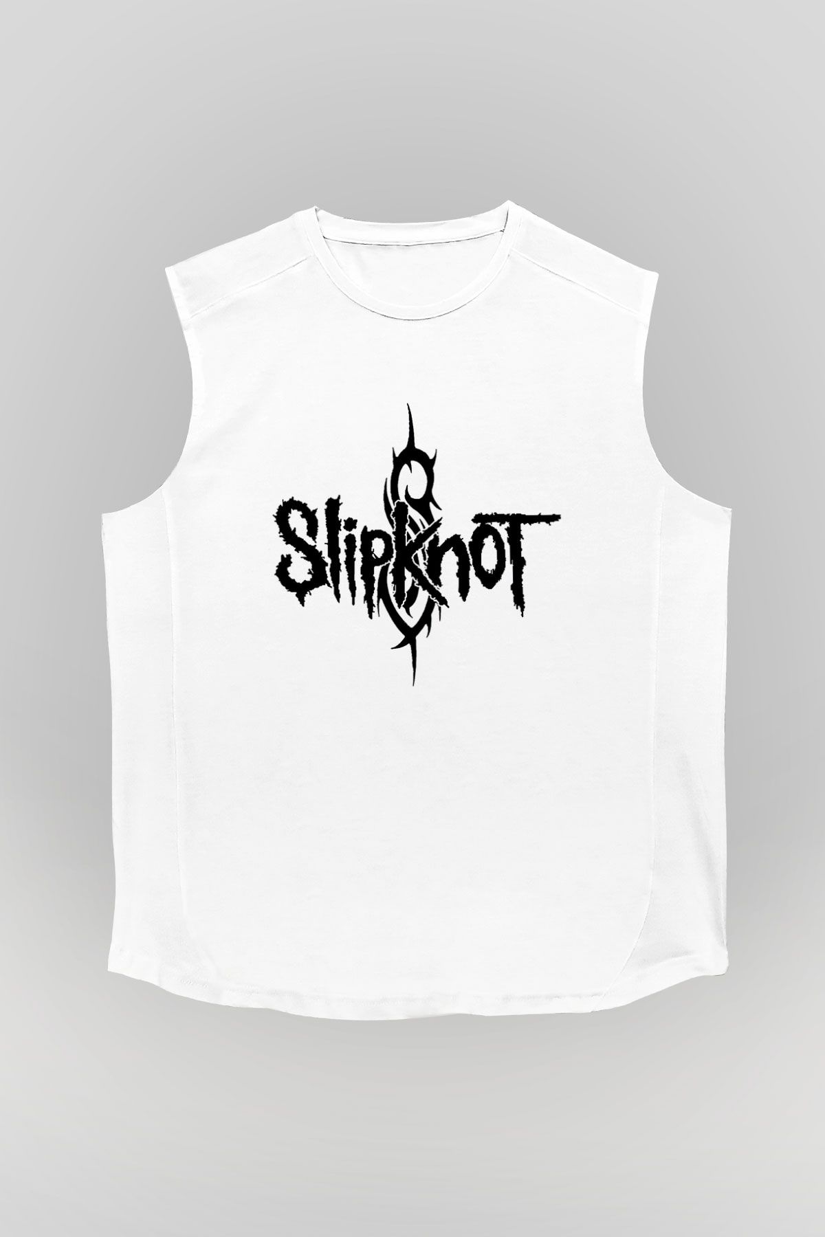 Slipknot Beyaz Unisex Kolsuz Tişört