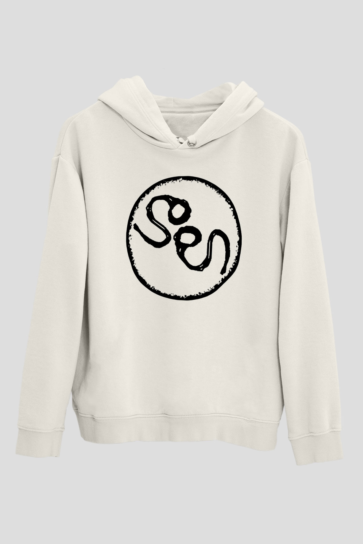 Slowdive Baskılı Beyaz Unisex Kapüşonlu Sweatshirt