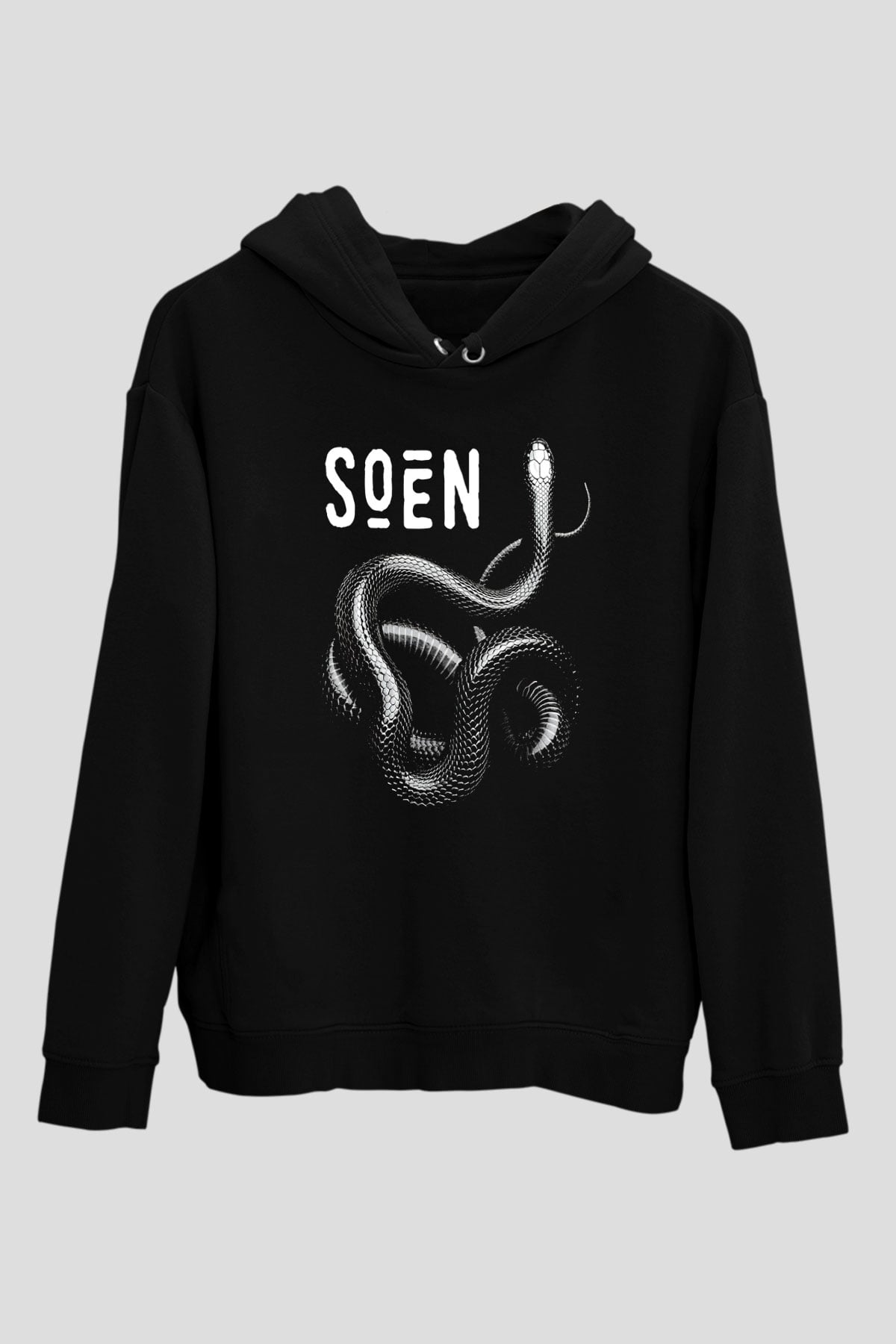 Slowdive Baskılı Unisex Siyah Kapüşonlu Sweatshirt