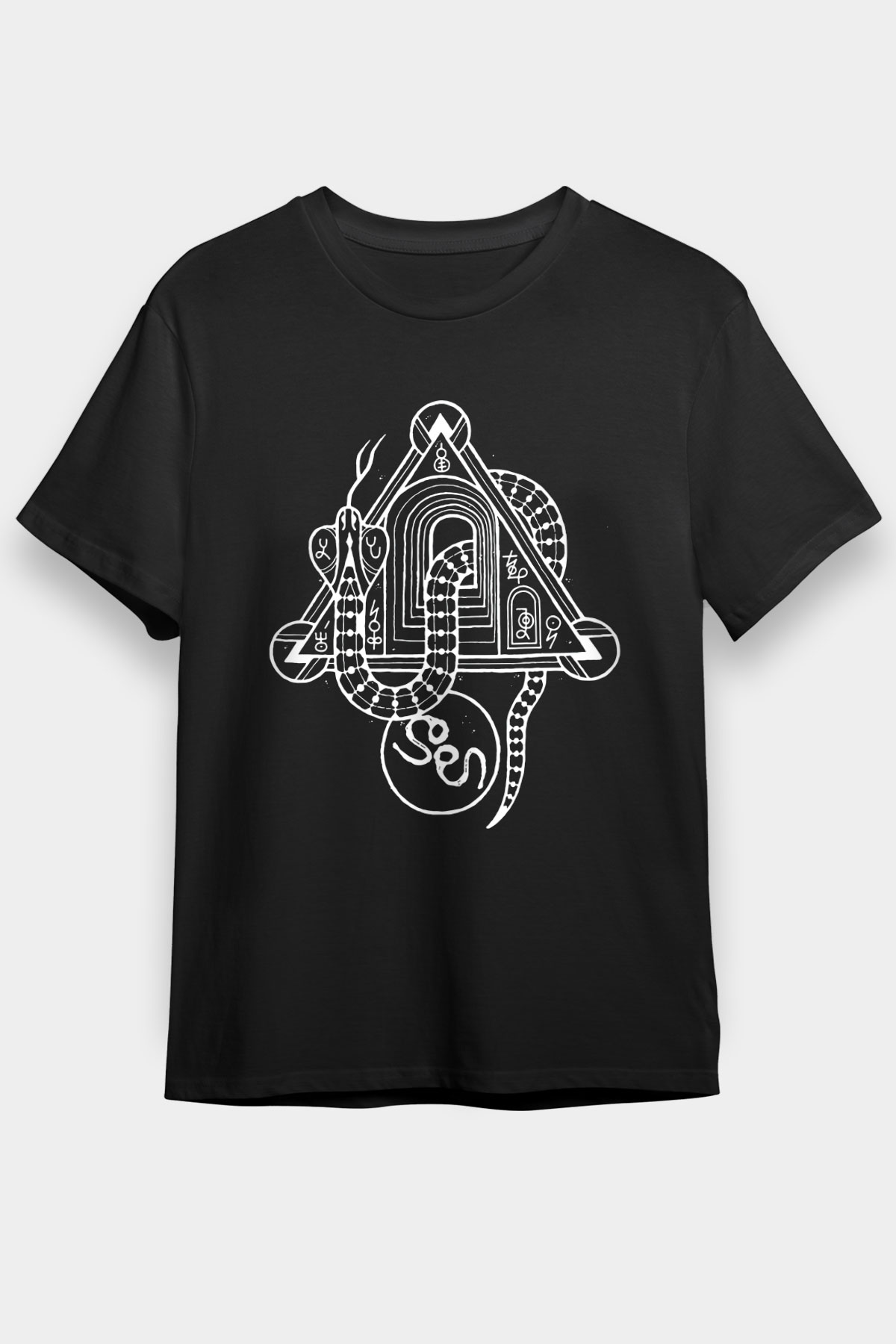 Slowdive Baskılı Unisex Siyah Tişört - Tshirt