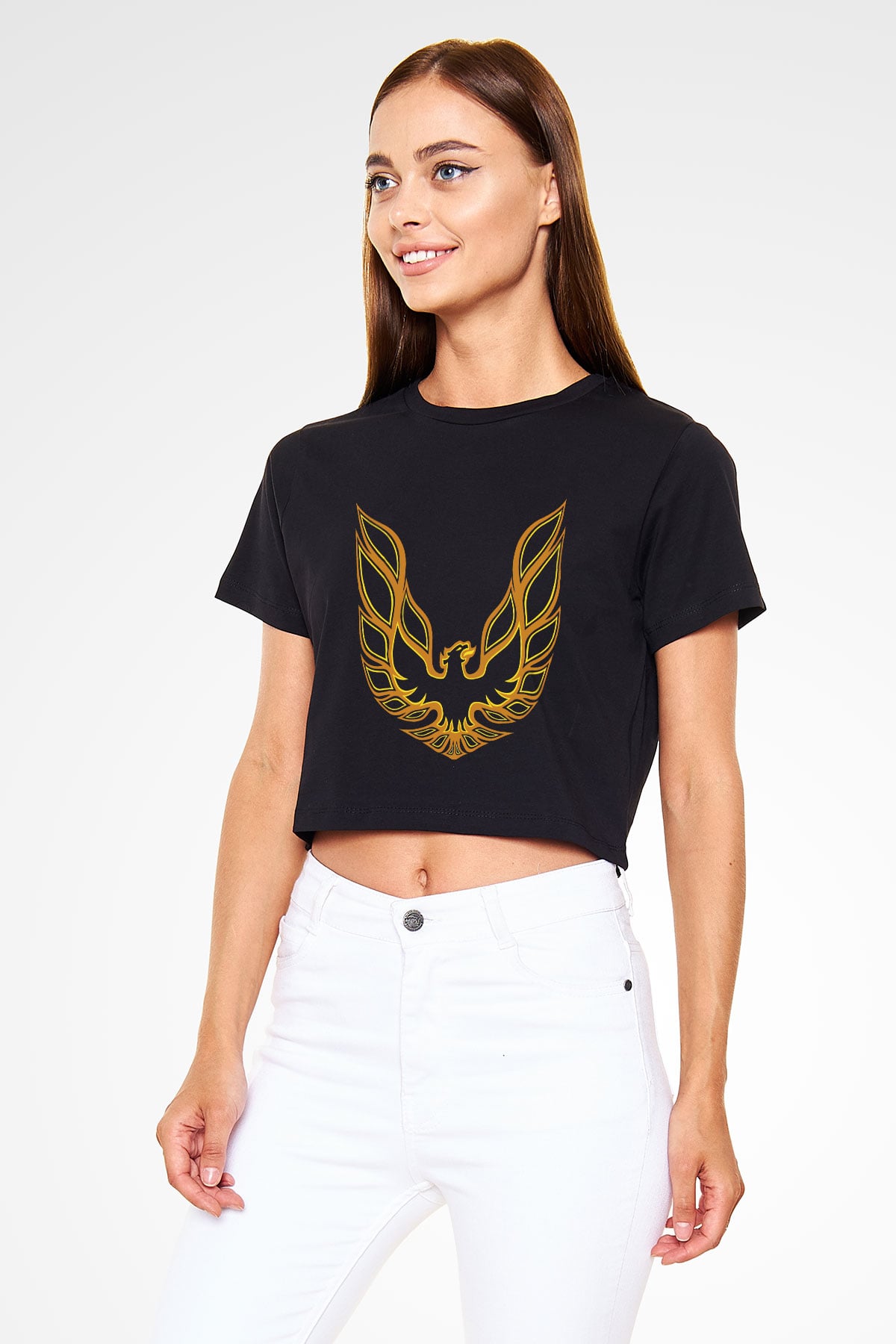 Smokey and the Bandit Siyah Crop Top Tişört