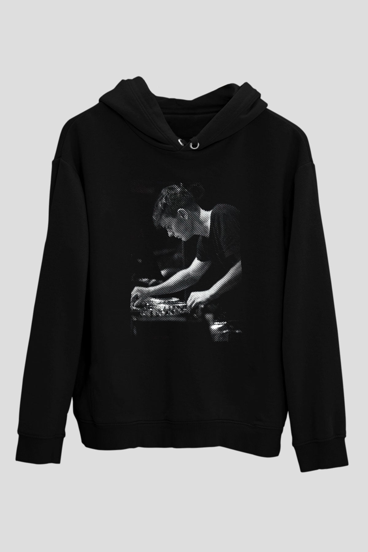 Snake Siyah Unisex Kapüşonlu Sweatshirt