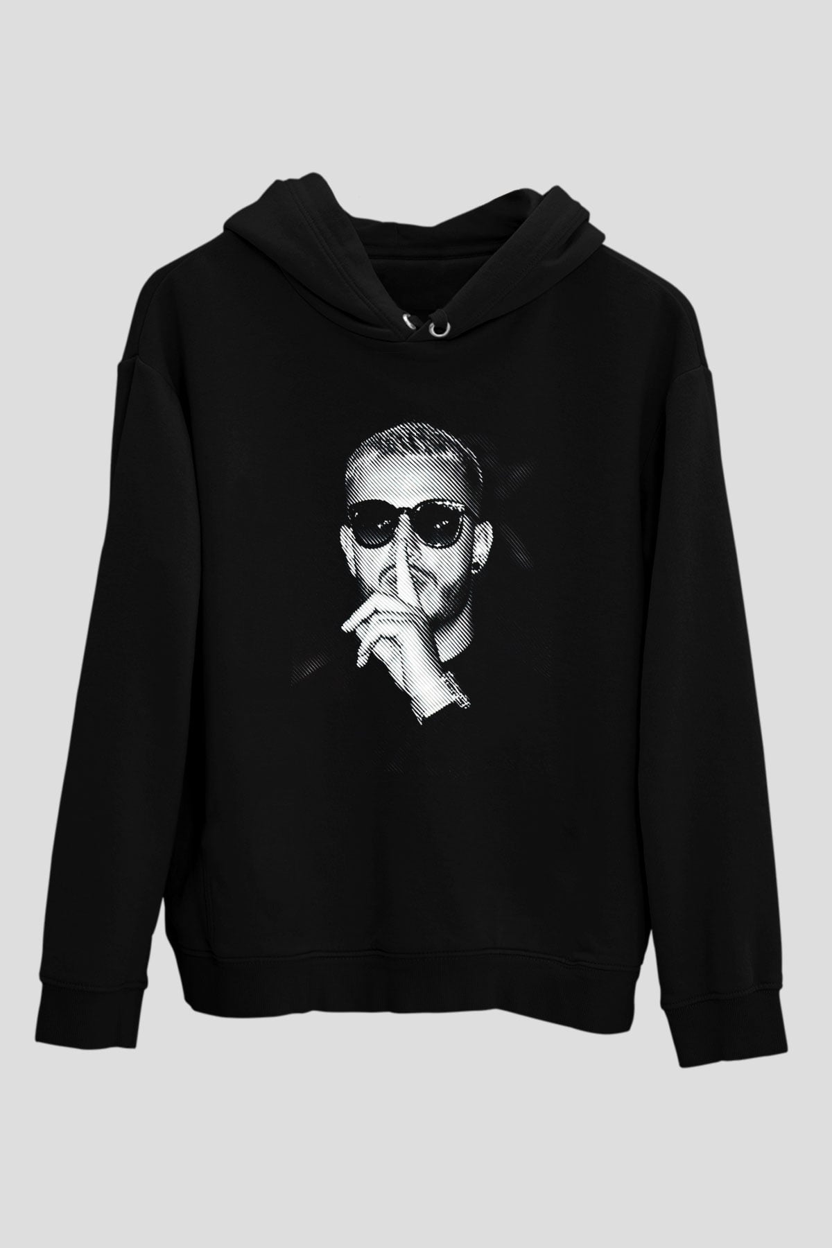 Snake Siyah Unisex Kapüşonlu Sweatshirt