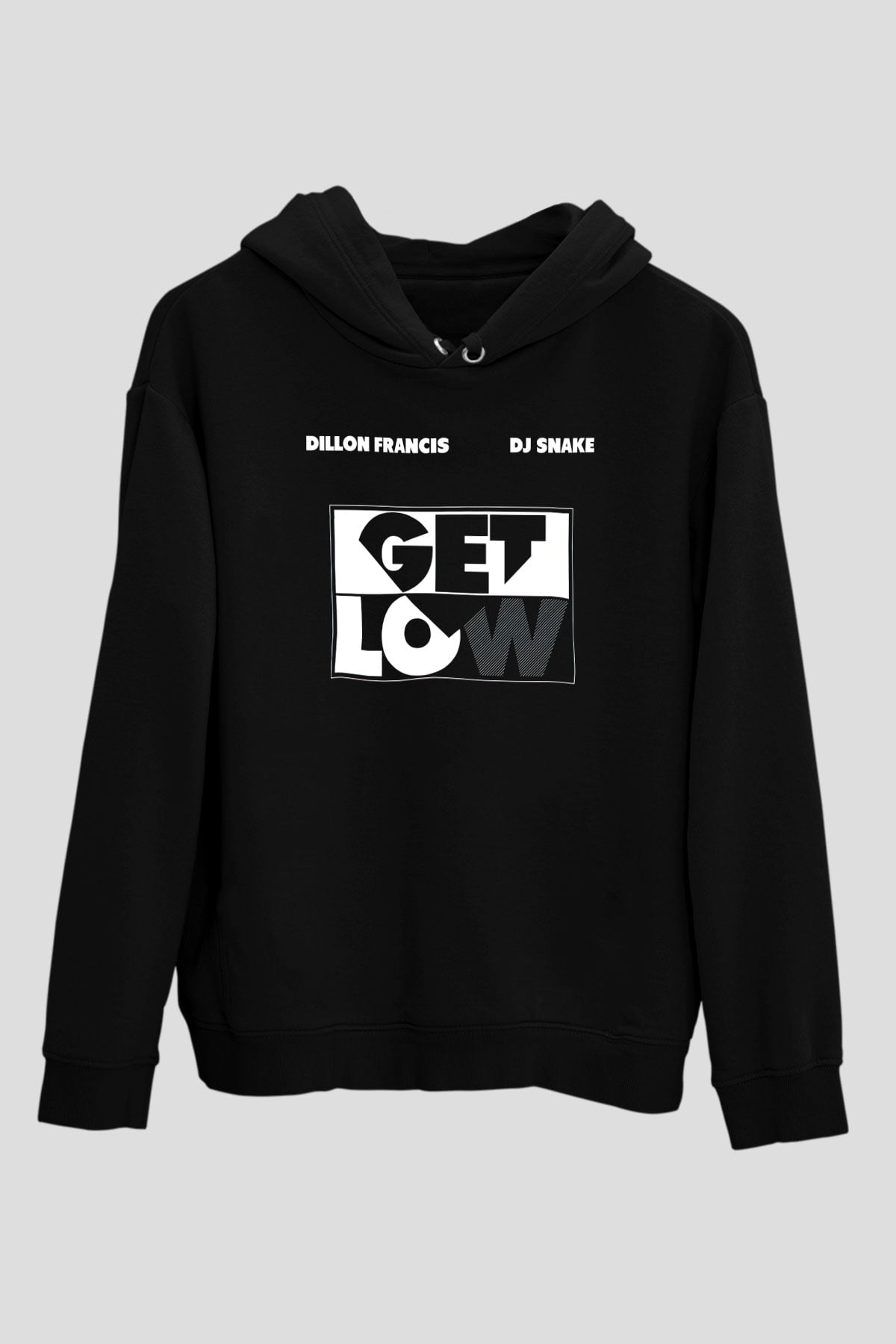 Snake Siyah Unisex Kapüşonlu Sweatshirt