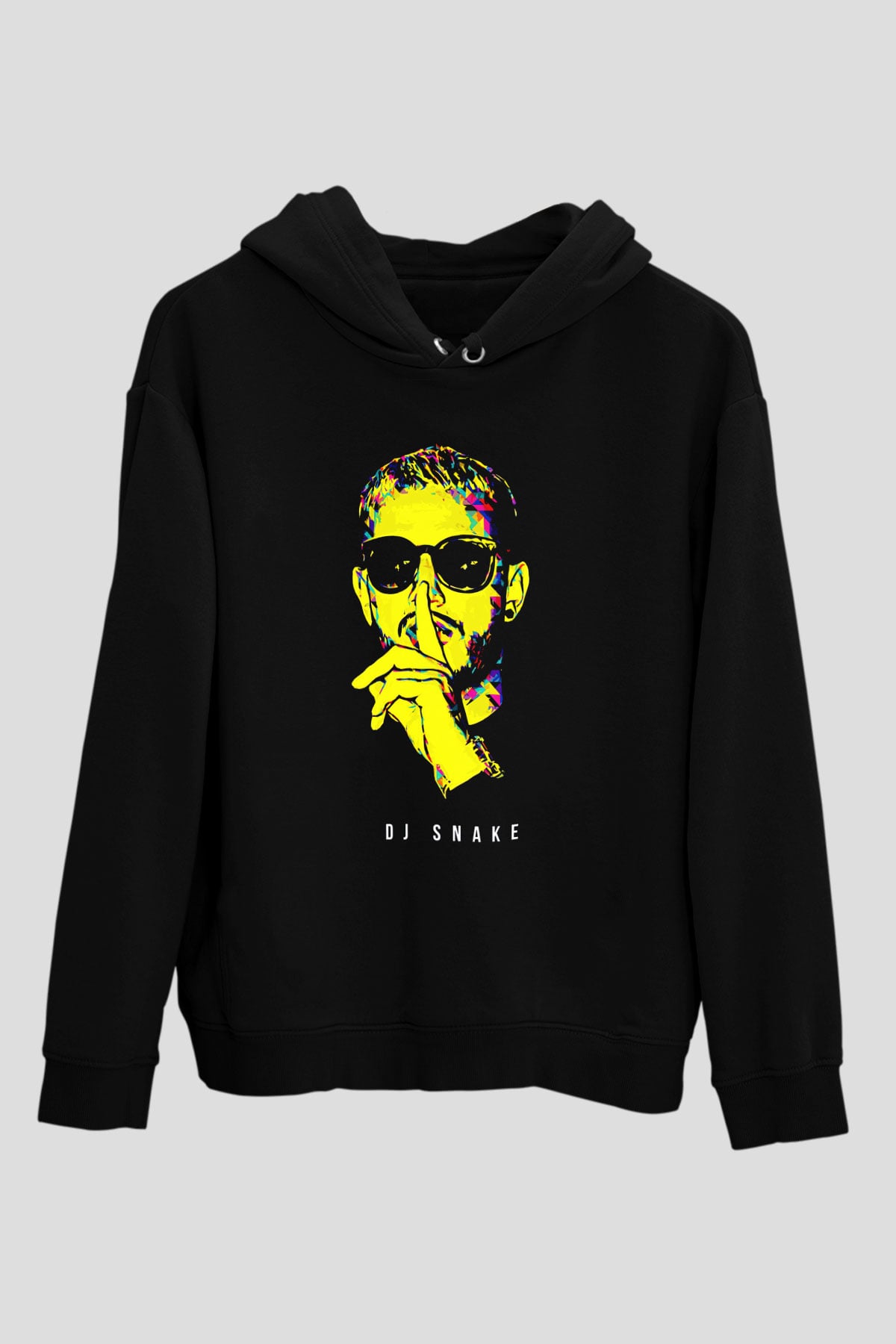 Snake Siyah Unisex Kapüşonlu Sweatshirt