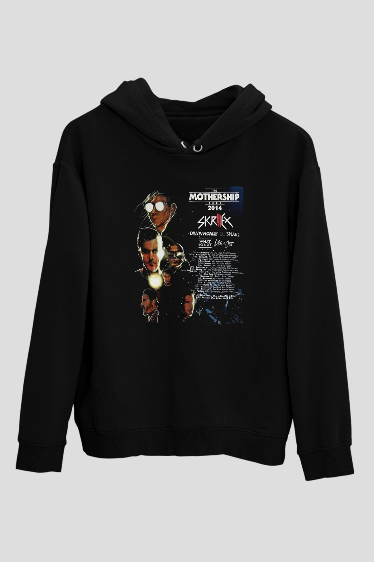 Snake Siyah Unisex Kapüşonlu Sweatshirt